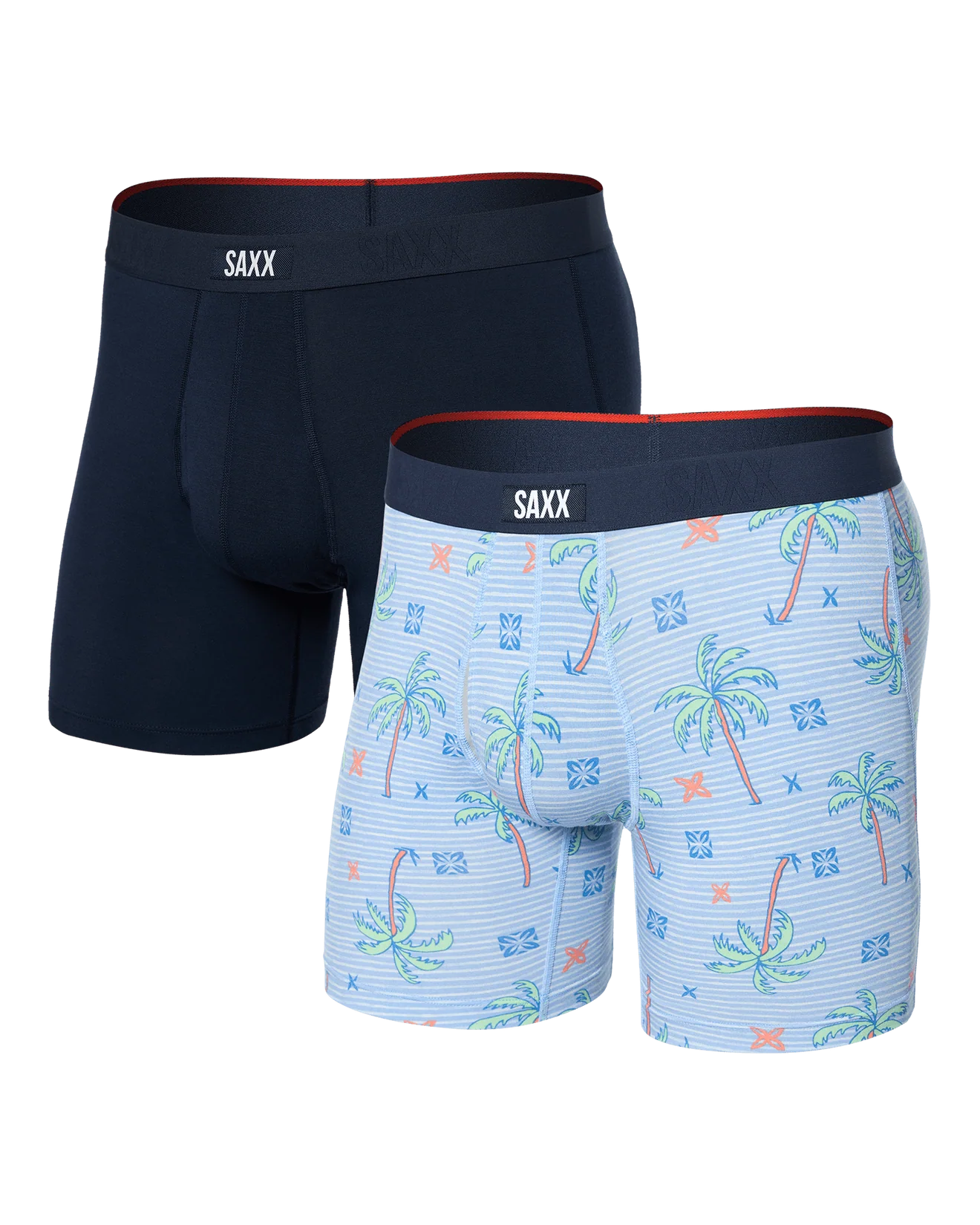 SAXX - VIBE EXTRA SOFT COMFORT BOXER BRIEF FLY 6" 2PK - PTN