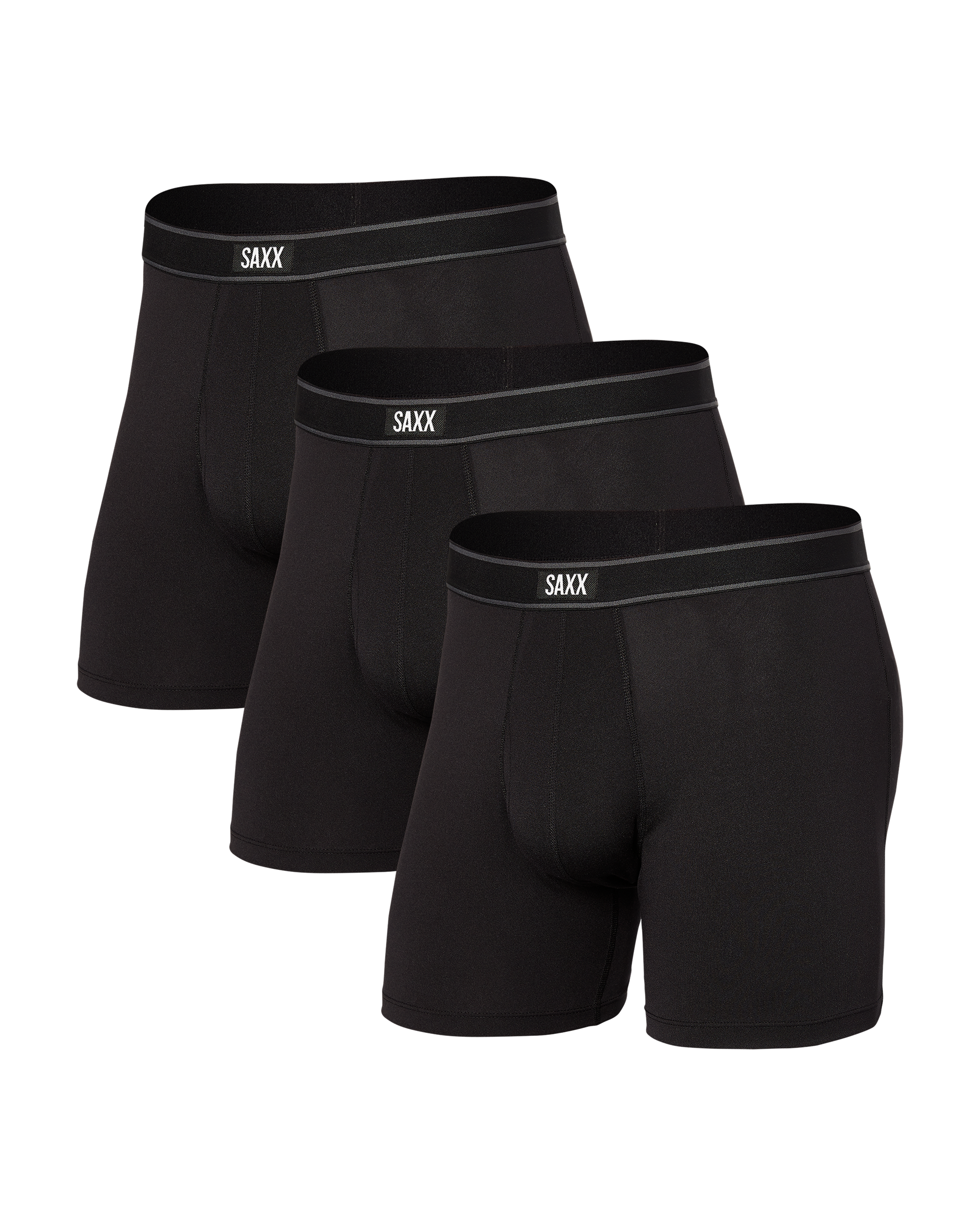 SAXX - DAYTRIPPER COMFORT STRETCH - BOXER BRIEFS FLY 3PK-BLK