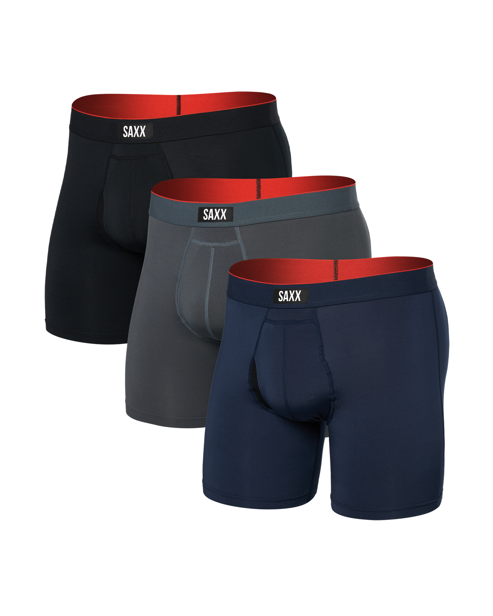 SAXX - MULTI-SPORT MESH BOXER BRIEF FLY 6" 3PK - TNB