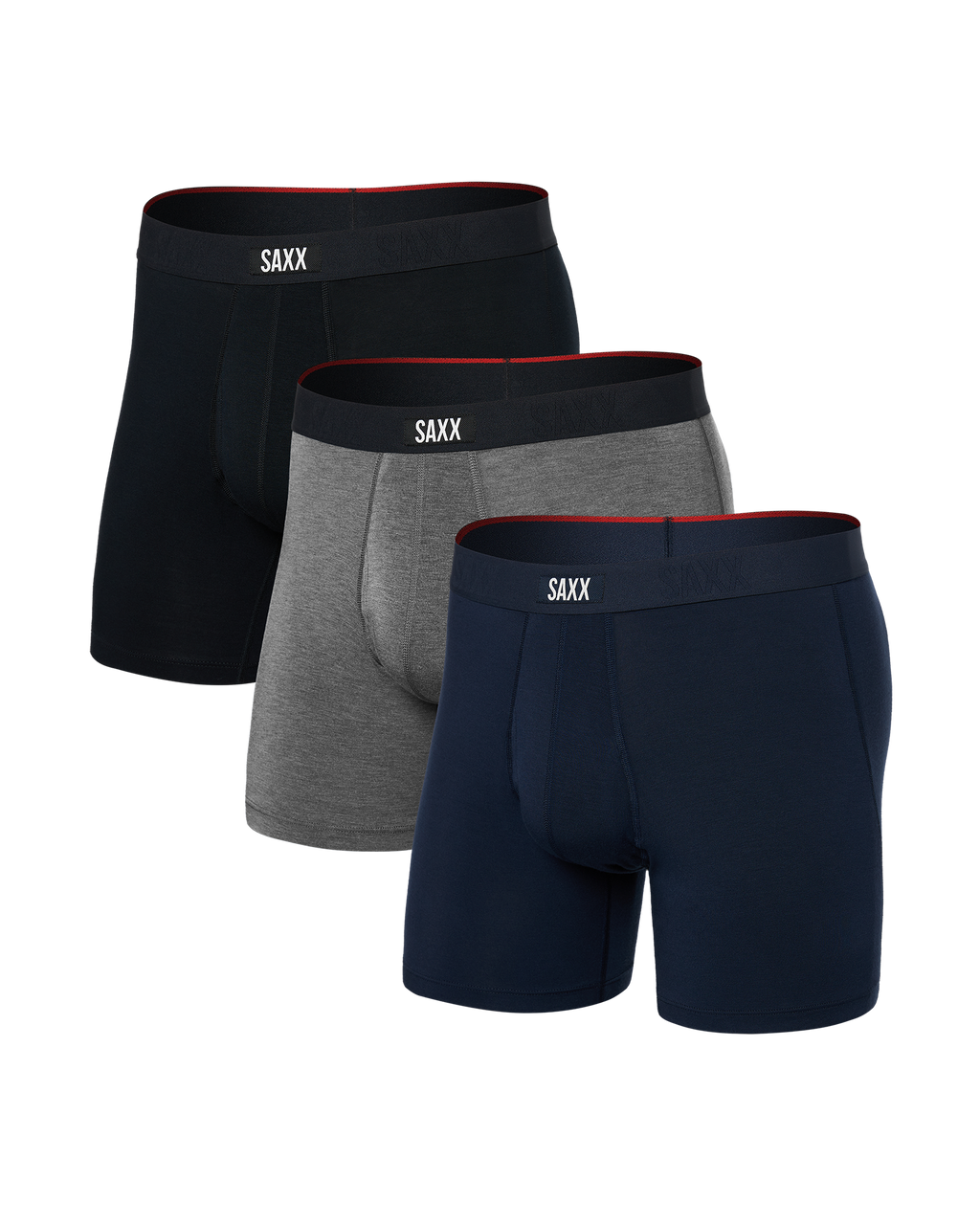 SAXX - VIBE EXTRA SOFT COMFORT BOXER BRIEF FLY 6" 3PK - BHN