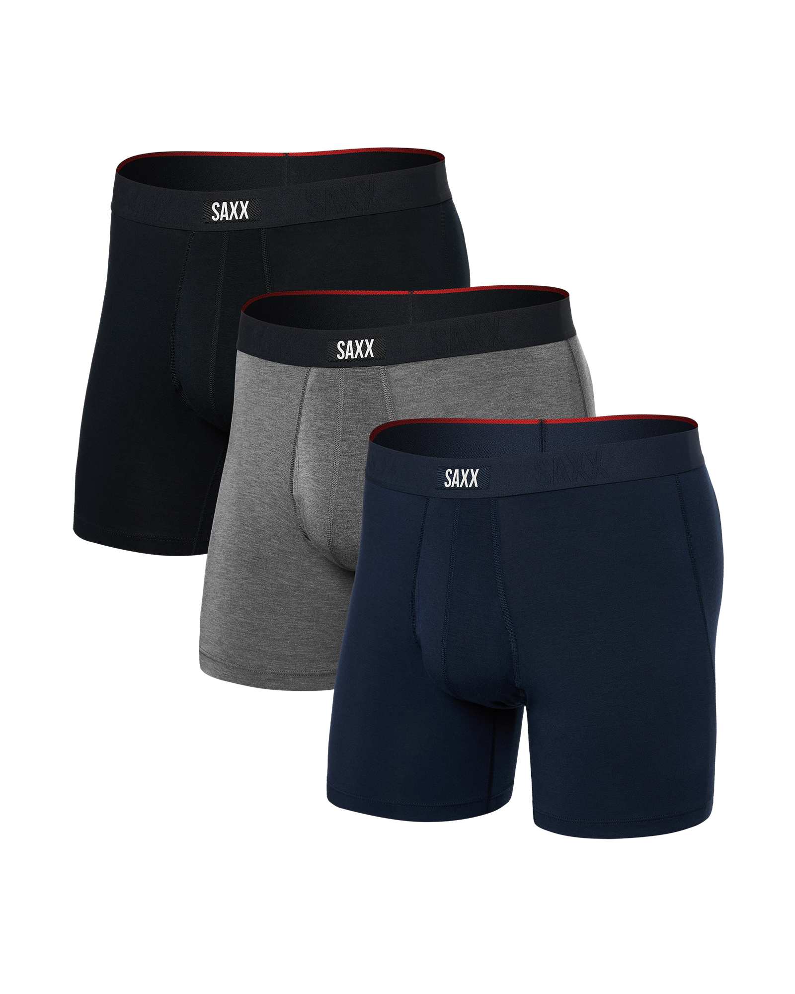 SAXX - VIBE EXTRA SOFT COMFORT BOXER BRIEF FLY 6" 3PK - BHN