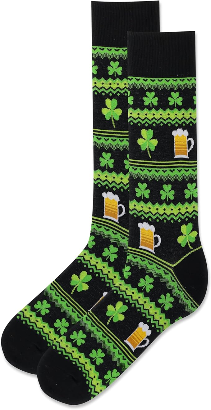 Hot Sox - Men - ST. PATRICK'S Day FAIR ISLE Crew Socks
