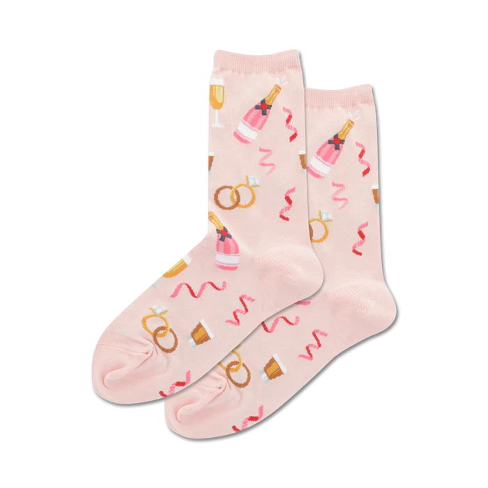 Hot Sox - Women - WEDDING CELEBRATION Crew Socks