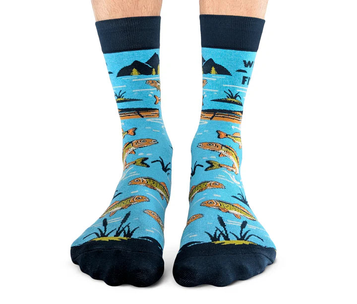 Uptown Sox - Men's - Wishin I Was Fishin for HIM