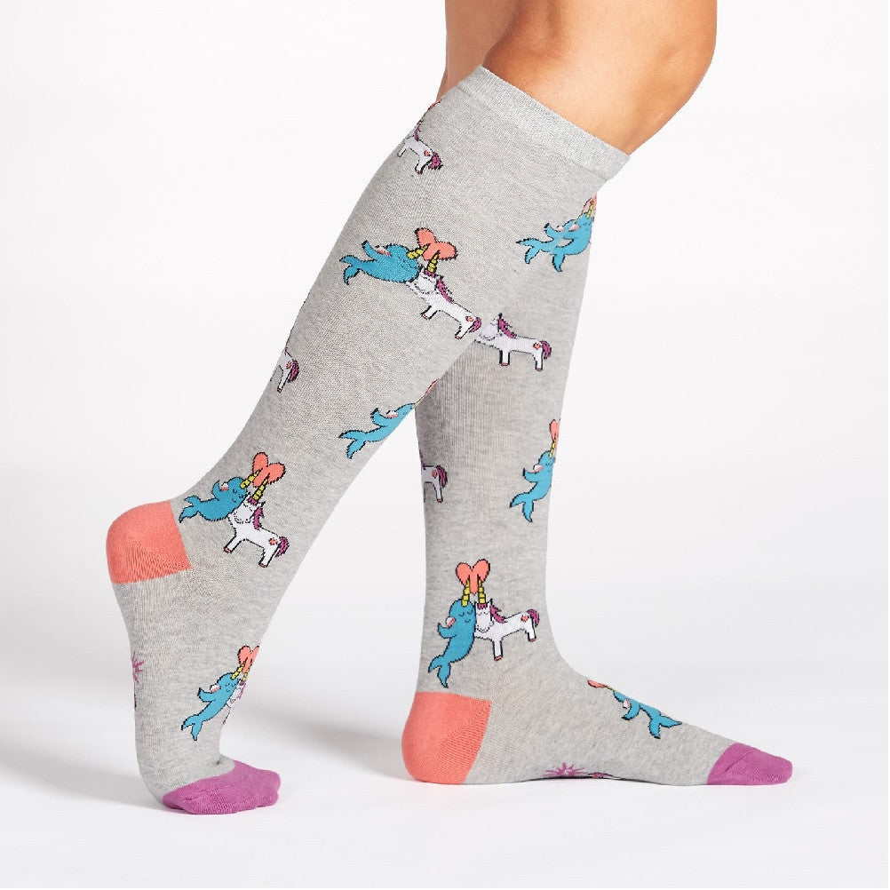 Sock it to Me - Knee High Sock: GREAT HORNS THINK ALIKE