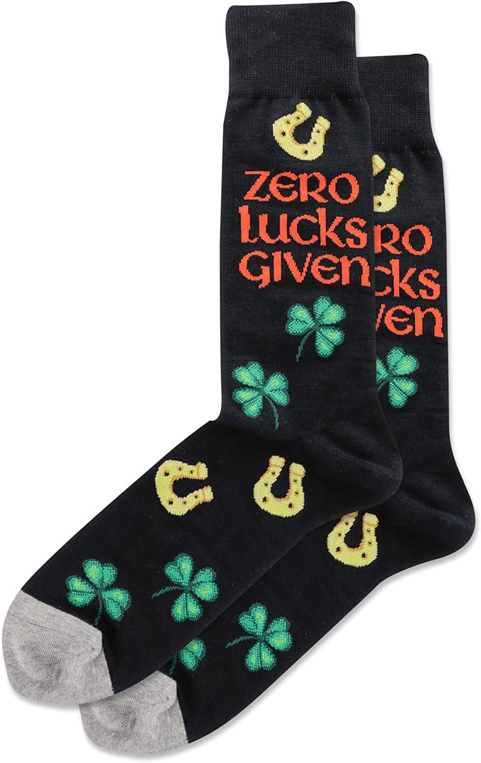 Hot Sox - Men - ZERO LUCKS GIVEN Crew Socks