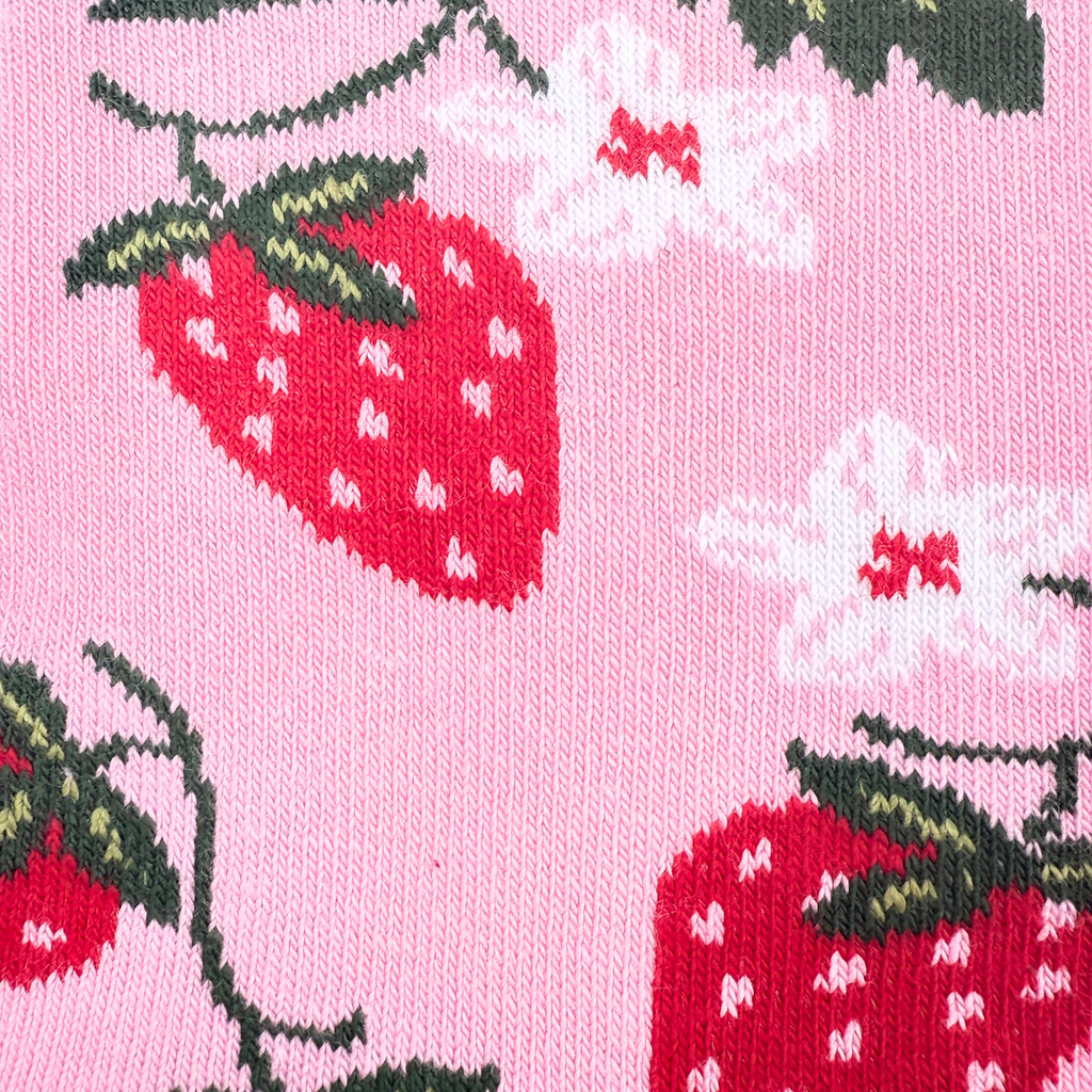 Friday Sock Co. - Women's Strawberry Crew Socks - Fun Spring Gift for Mom