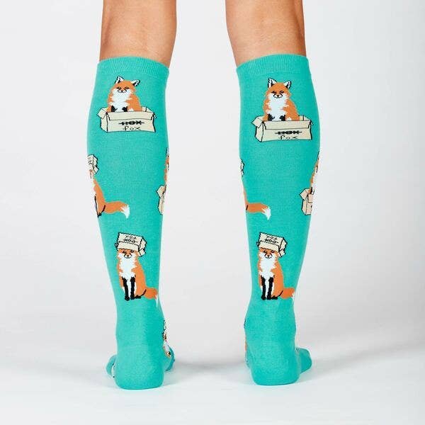 Sock it to Me - Knee High Sock: Foxes in Boxes