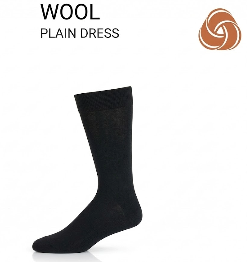KEY - Men's - WOOL - Plain Dress Socks