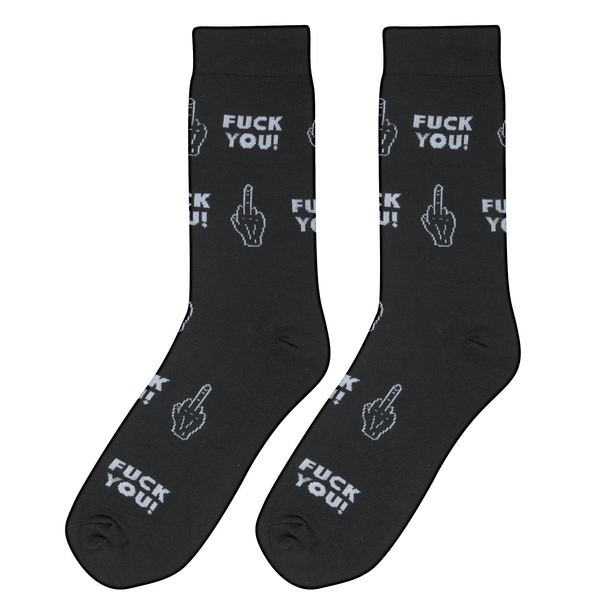 Crazy Socks - Crazy Socks - Mens Crew - Fuck You
