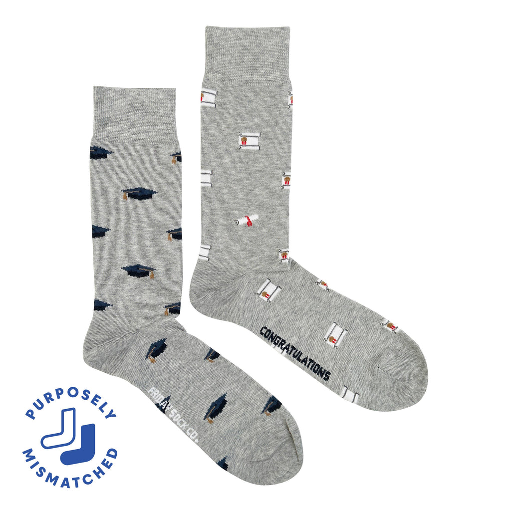 Friday Sock Co. - Men's Graduation Mid-Calf Socks - Unique Gift for Him