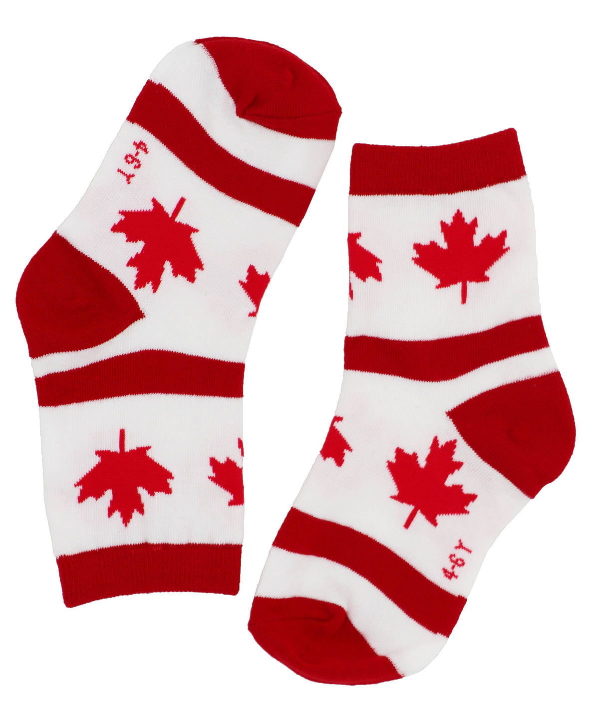 SoXcellent-Kids-Boy Girl Stripes Maple Leaves Canada Unisex Funny Socks
