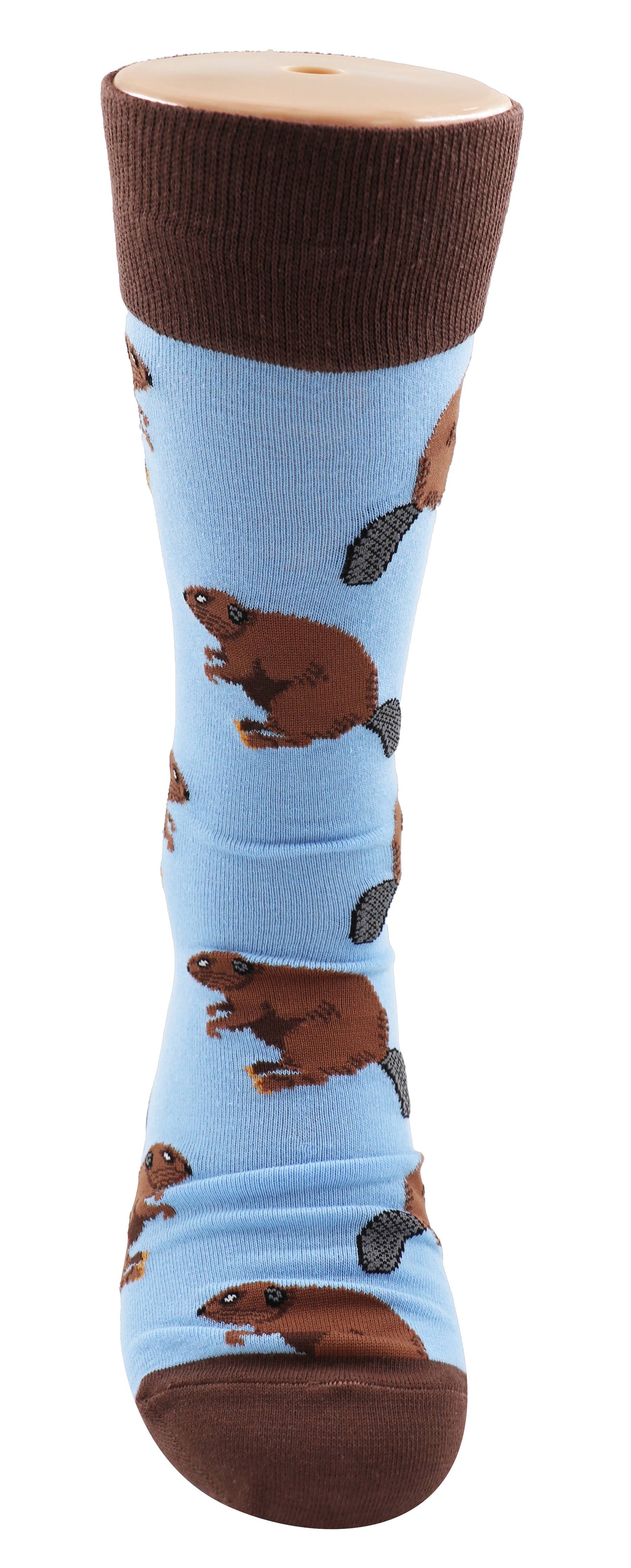 SoXcellent - Beaver Animal Unisex Fun Crew Novelty Funny Socks
