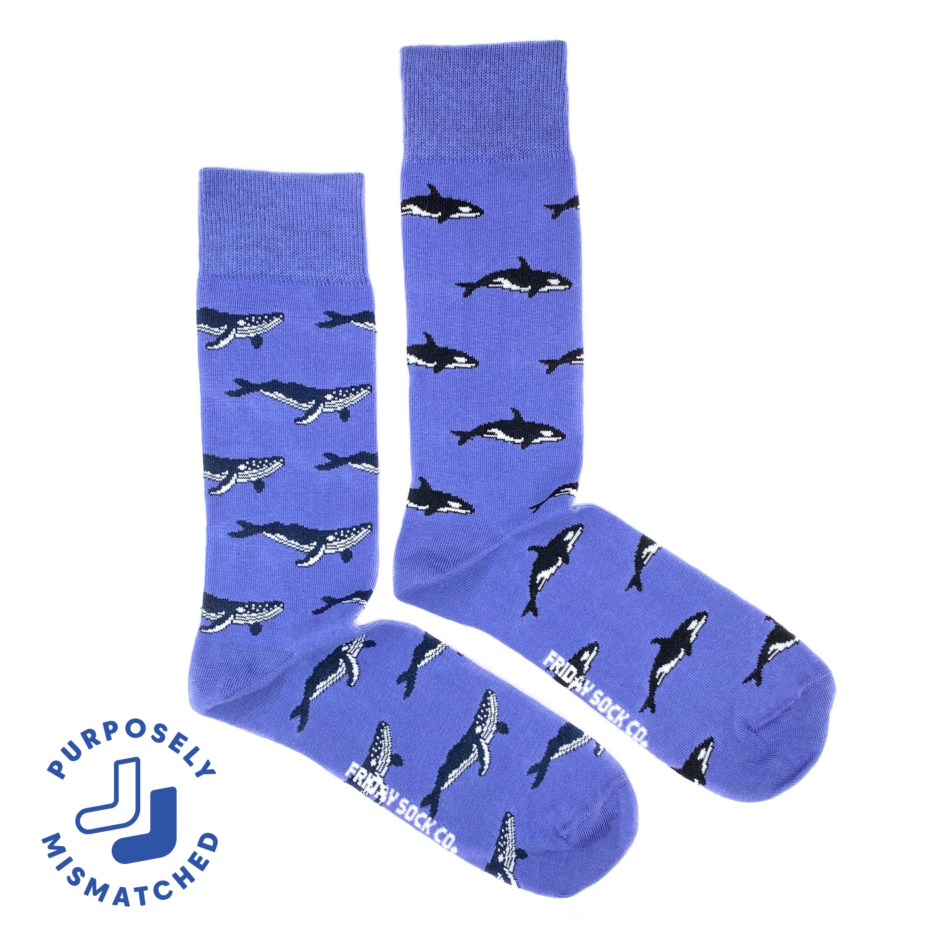 Friday Sock - Men’s - Humpback Whale & Orca Socks