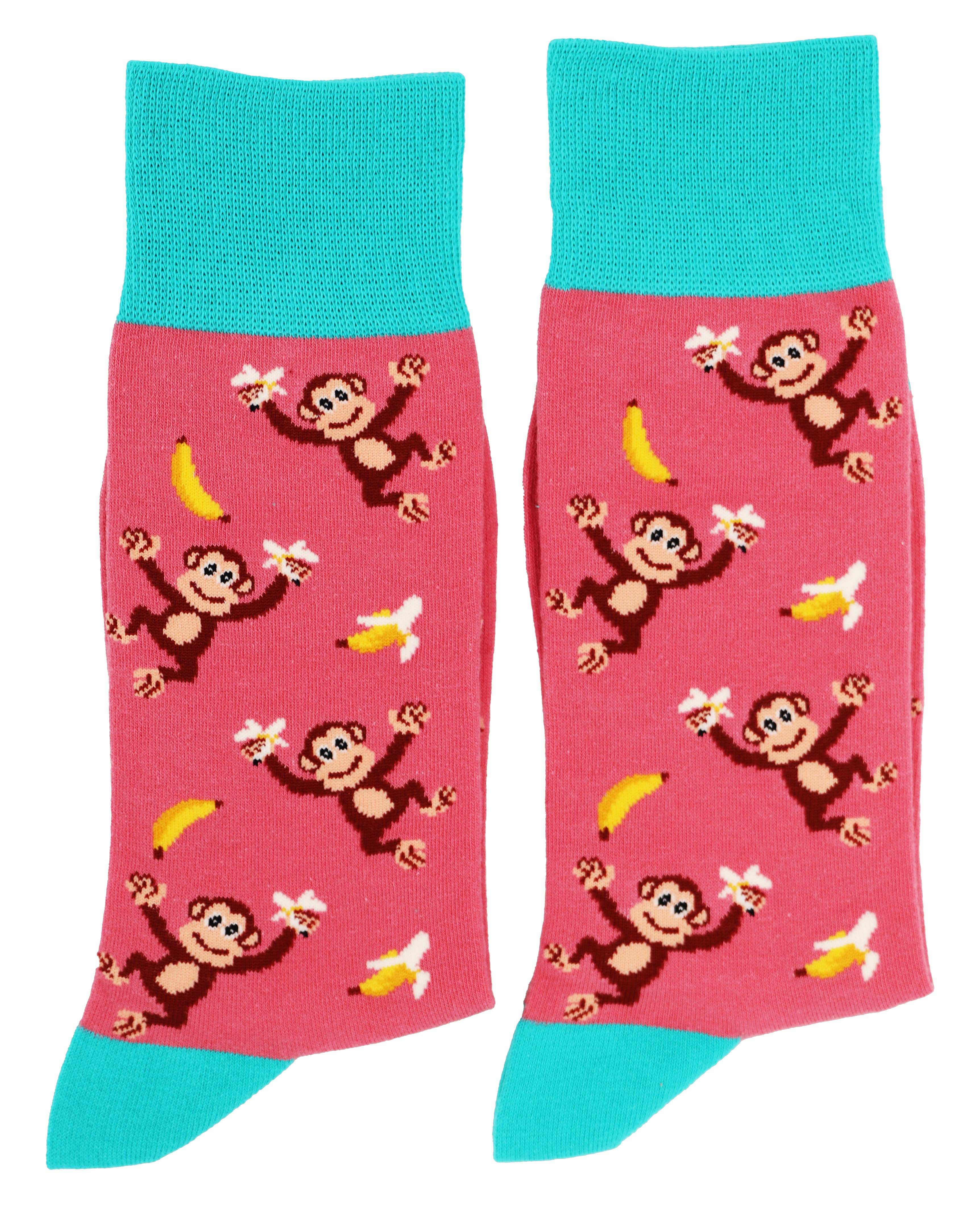 SoXcellent - Monkey Banana Unisex Fun Crew Novelty Funny Socks