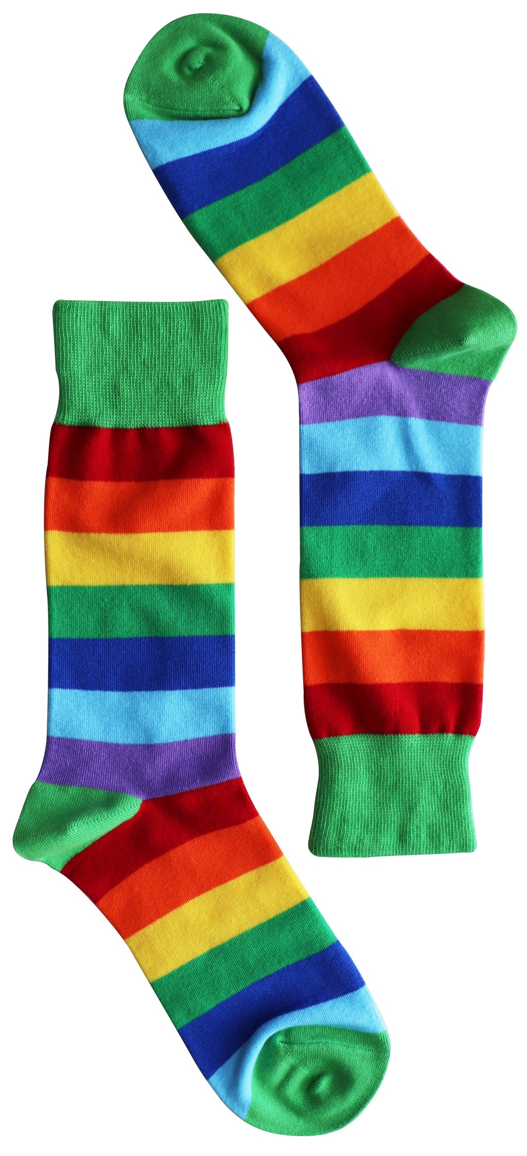 SoXcellent - Rainbow Color Stripes Love Unisex Socks - S
