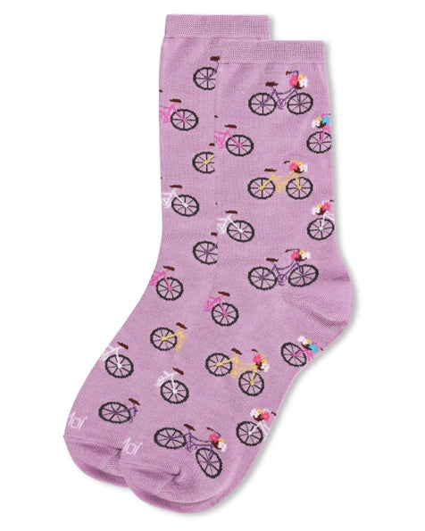 MeMoi - Women's - Time to Ride Bicycles Bamboo Crew Socks