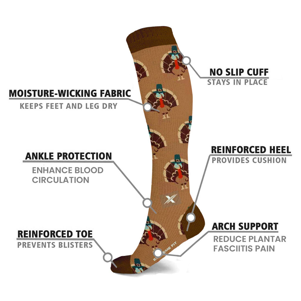Extreme Fit - NOVELTY COLLECTION COMPRESSION SOCKS - Popsicles - Small/Medium