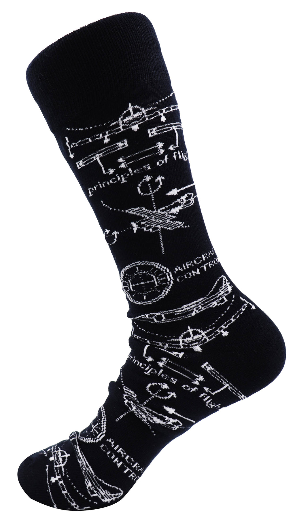 SoXcellent - Principles of Flight Unisex Fun Crew Novelty Funny Socks