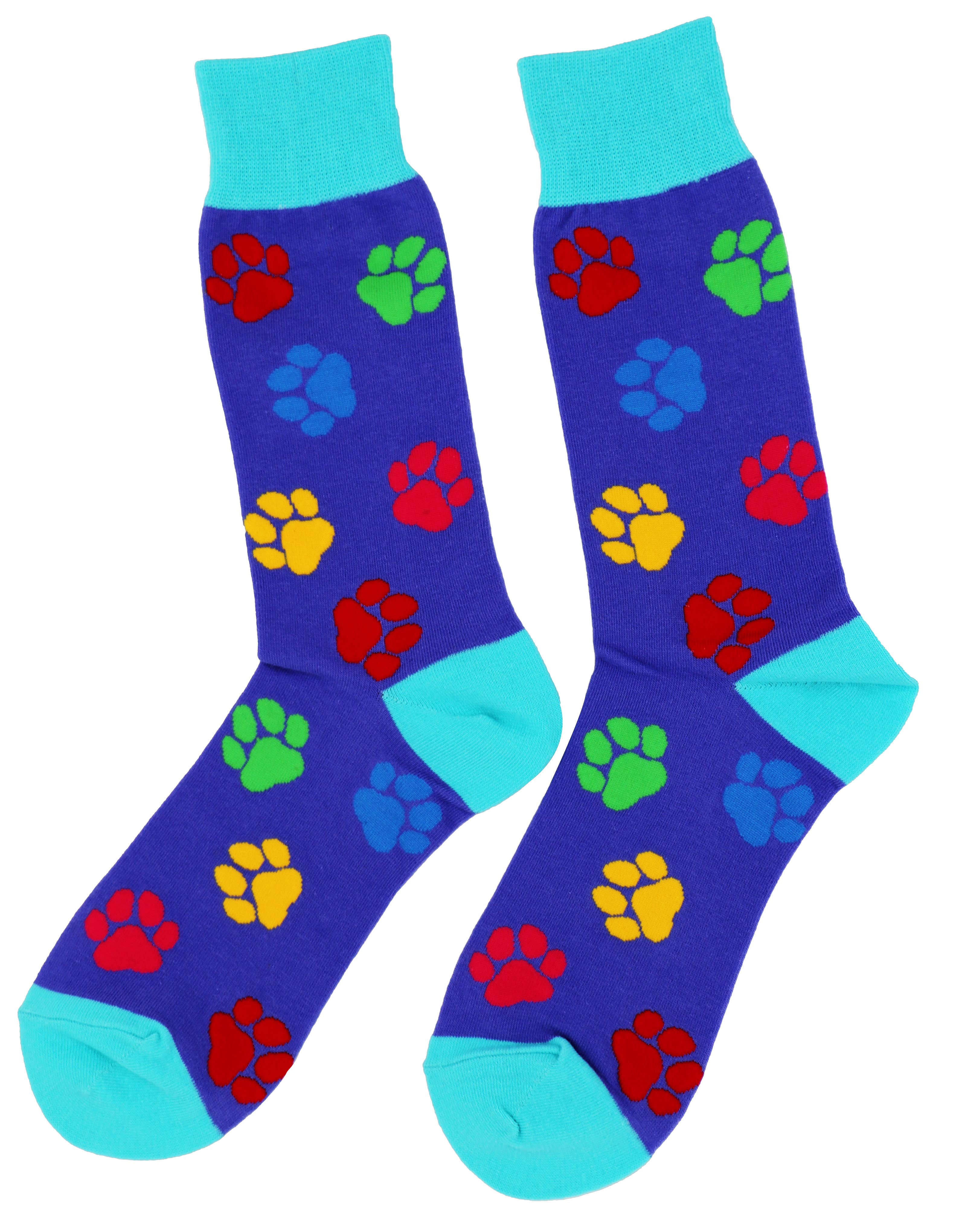 SoXcellent - Dog Paw Animal Unisex Fun Dress Casual Pattern Funny Socks