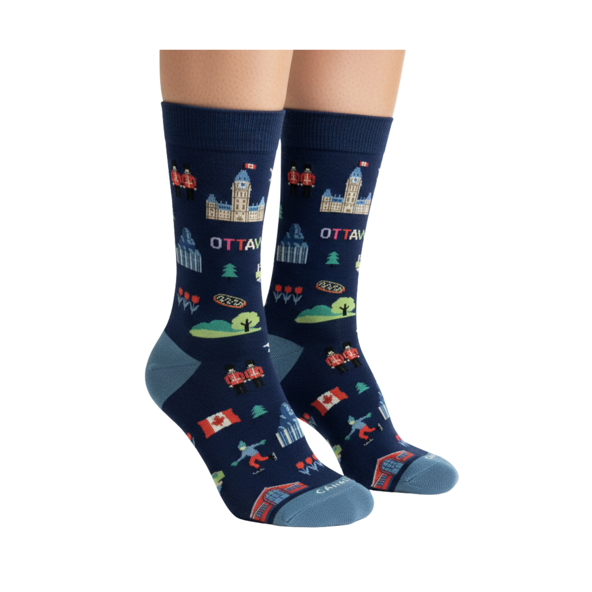Northern Icons Canada - MEN-Ottawa Canada Landmark Graphic Crew Socks