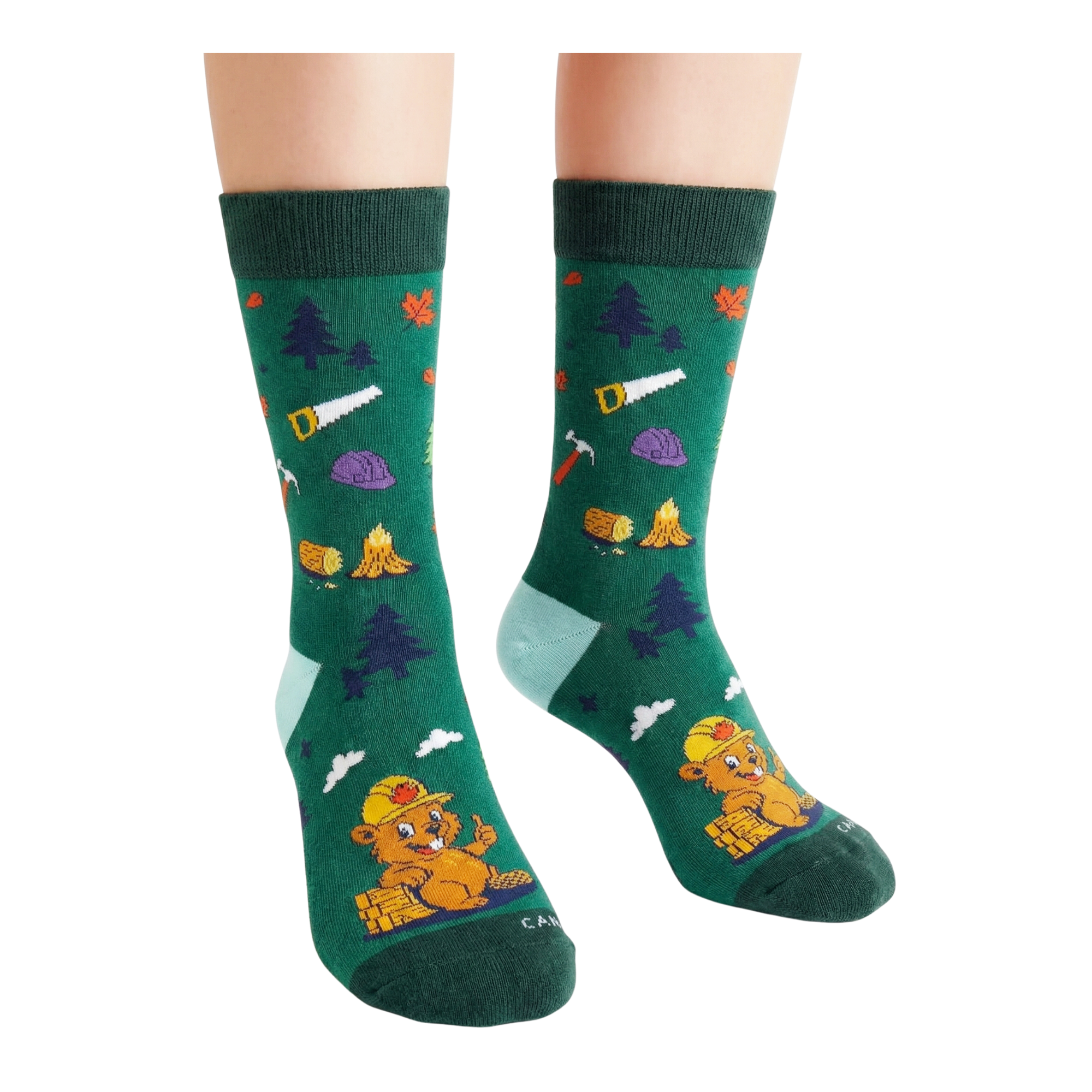 Northern Icons Canada - DAM GOOD JOB Crew Socks – Funny Beaver Graphic Canada Workwear Socks