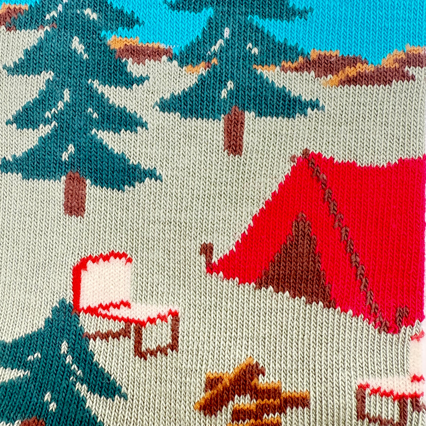 Friday Sock Co. - Men's Canada Mountain Scene Mid-Calf Socks - Soft & Fun