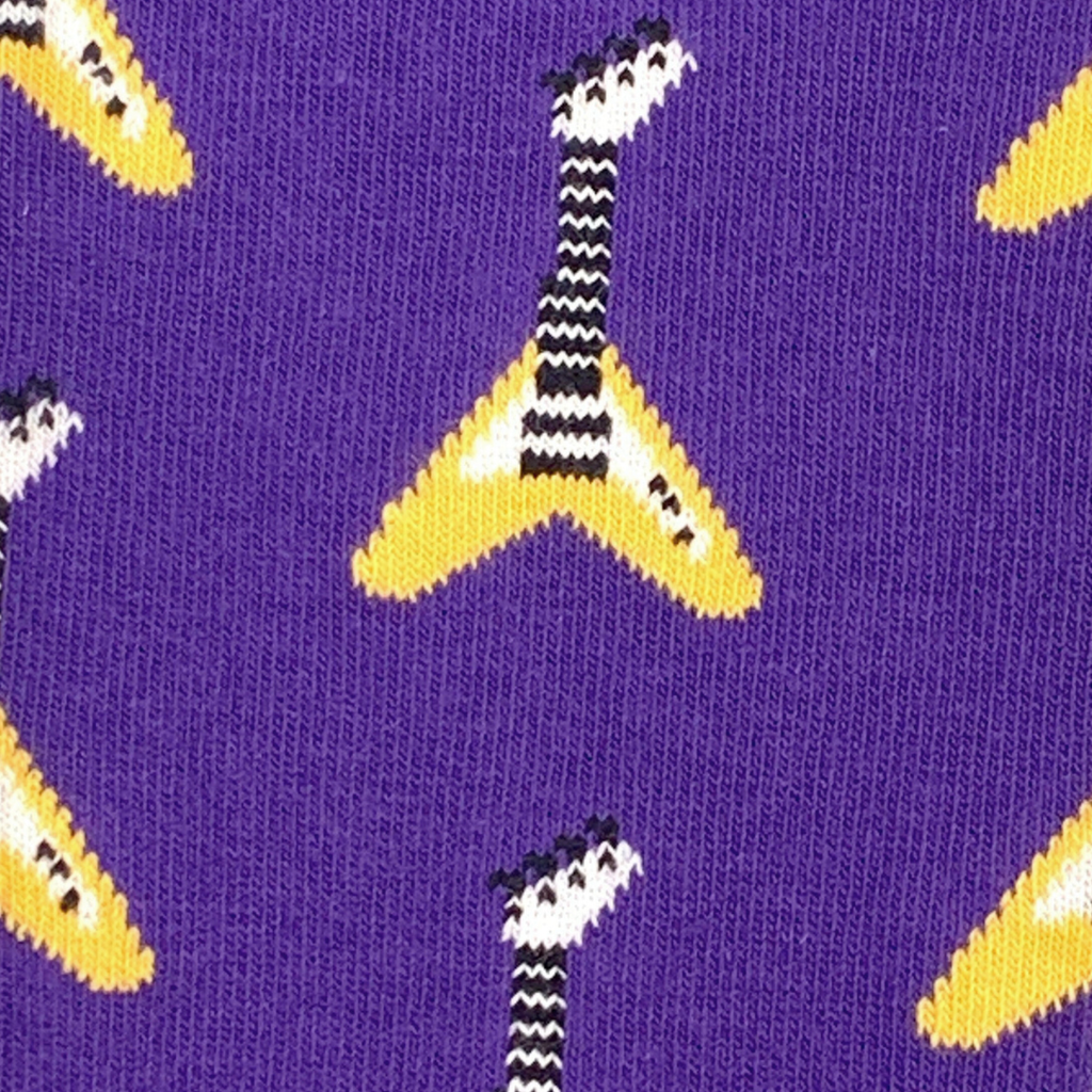 Friday Sock Co. - Men's Electric Guitar  Mid-Calf Socks - Father's Day, Music