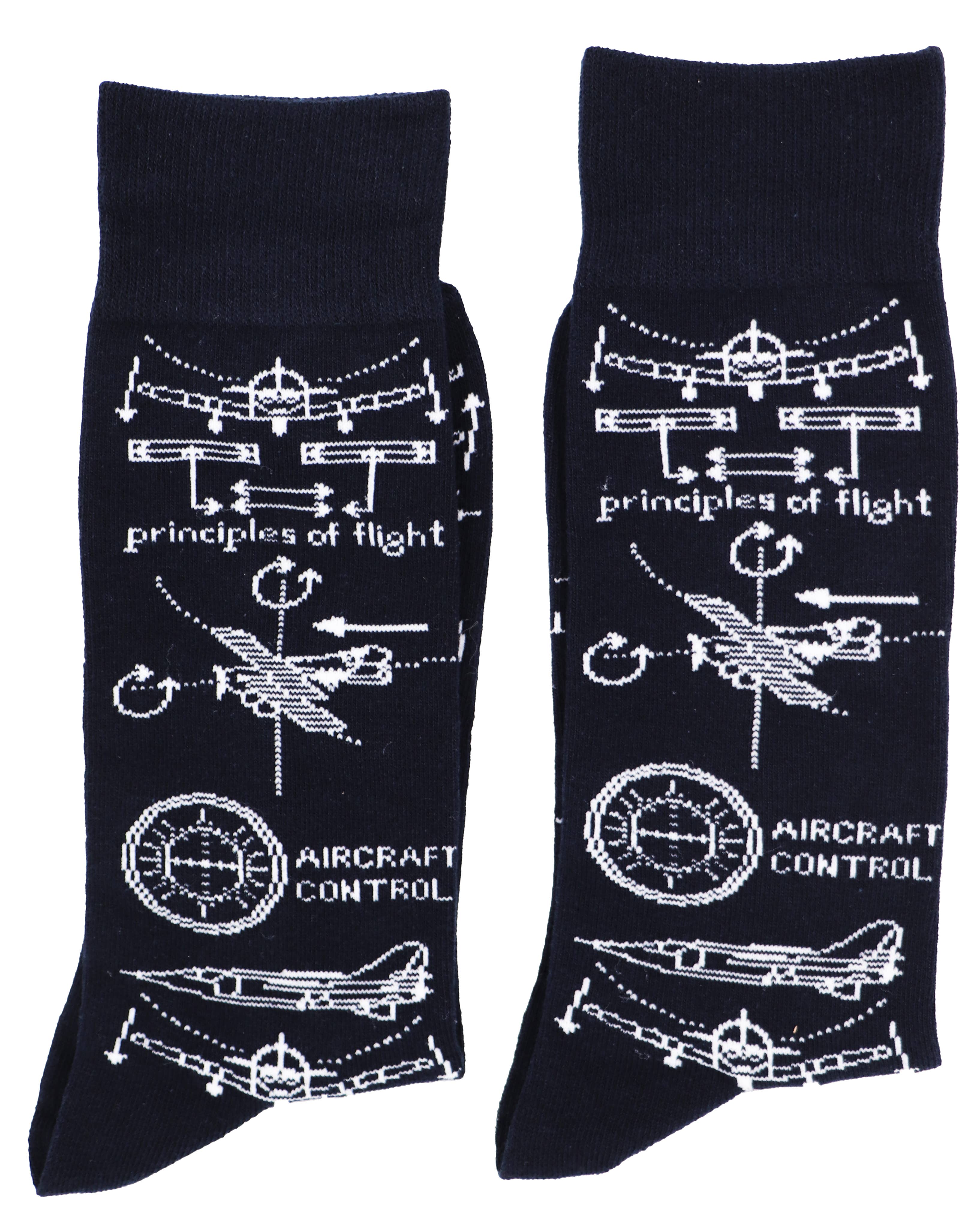 SoXcellent - Principles of Flight Unisex Fun Crew Novelty Funny Socks