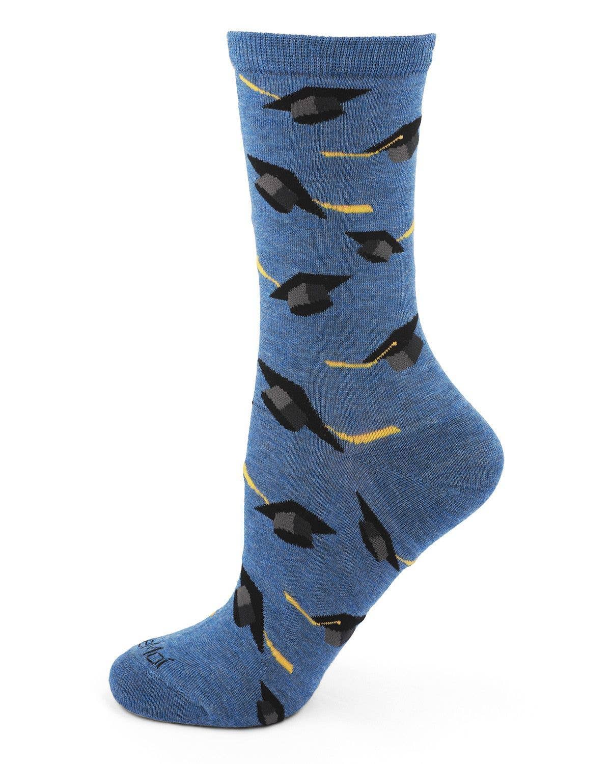 MeMoi - Women's - Graduation Cap Bamboo Crew Sock