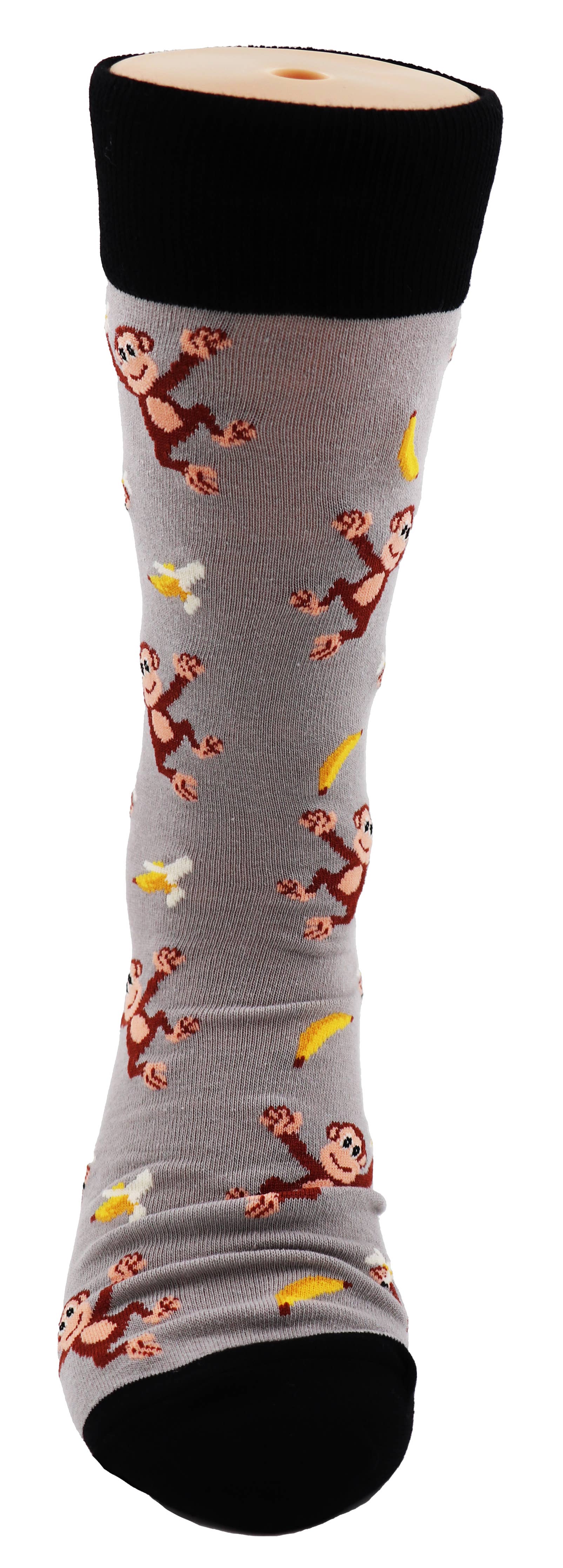 SoXcellent - Monkey Banana Unisex Fun Crew Novelty Funny Socks