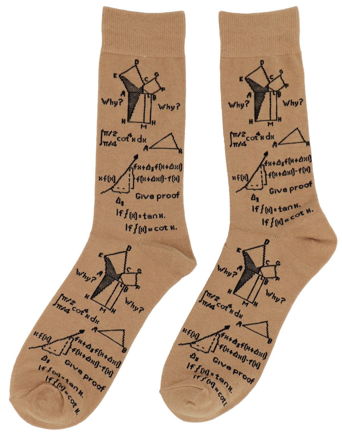 SoXcellent - Math Formula Amber Unisex Fun Crew Novelty Socks - M