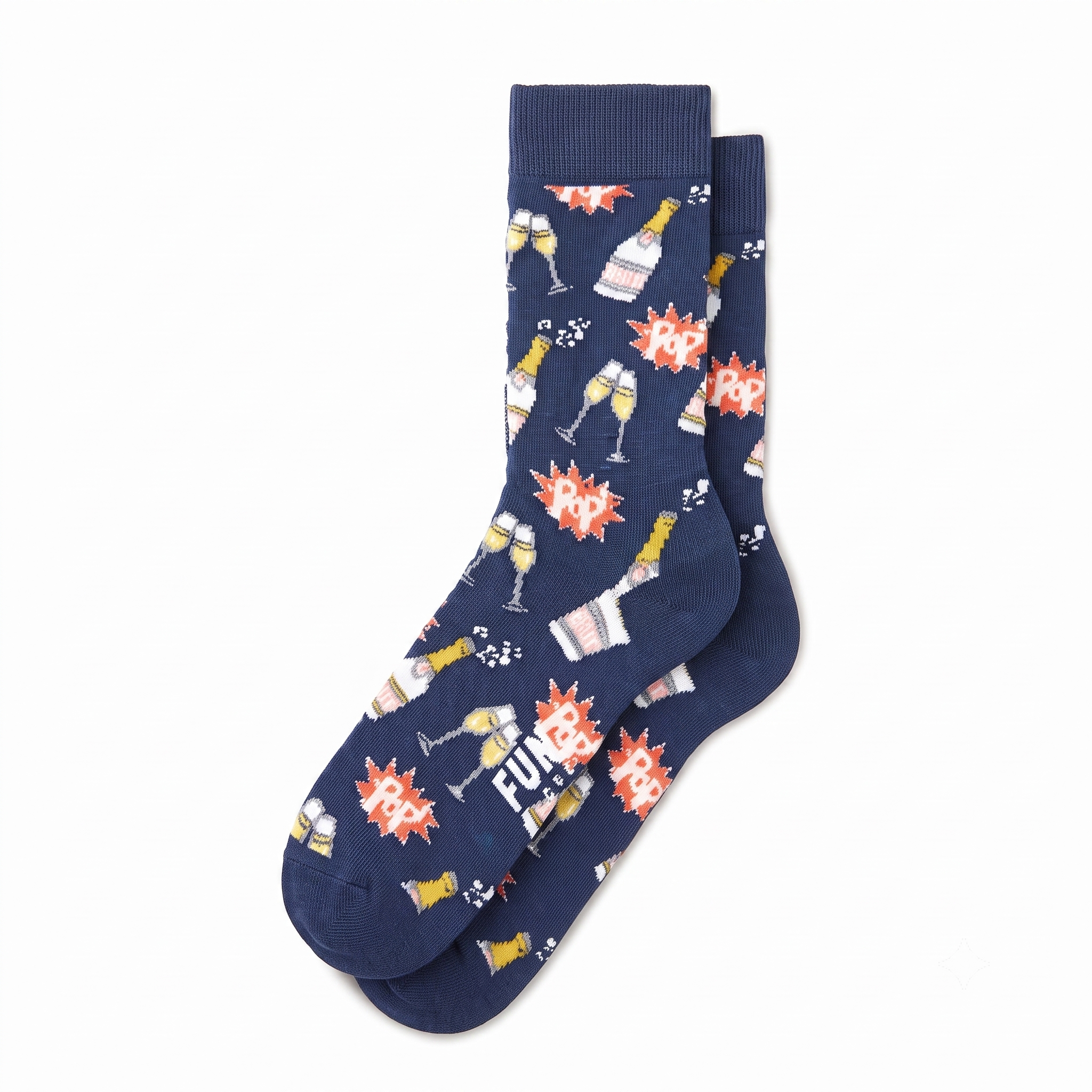 FUN Socks - Women's -CHAMPAGNE Crew Socks