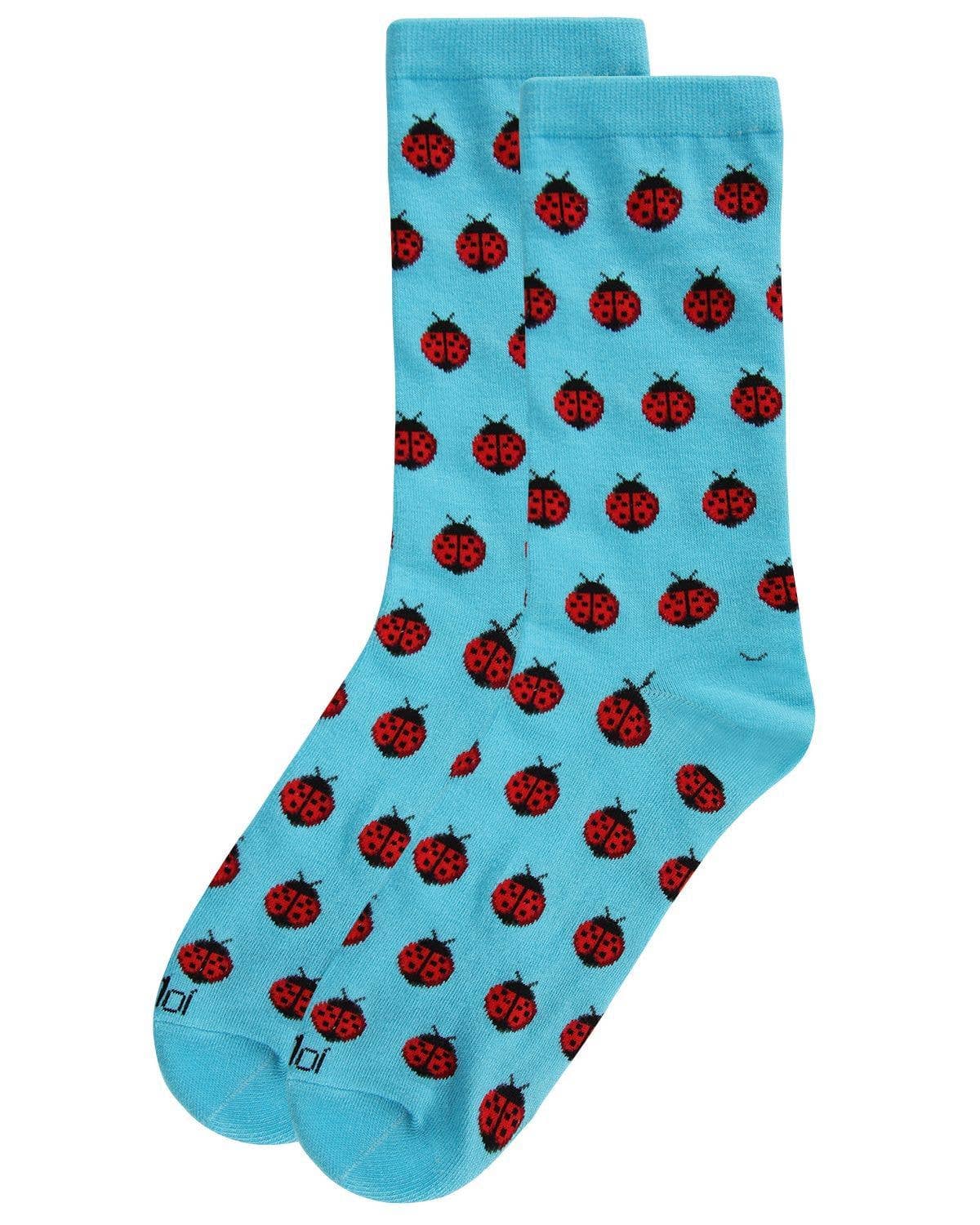 MeMoi - Women's - Ladybug Crew Socks From Bamboo Yarn