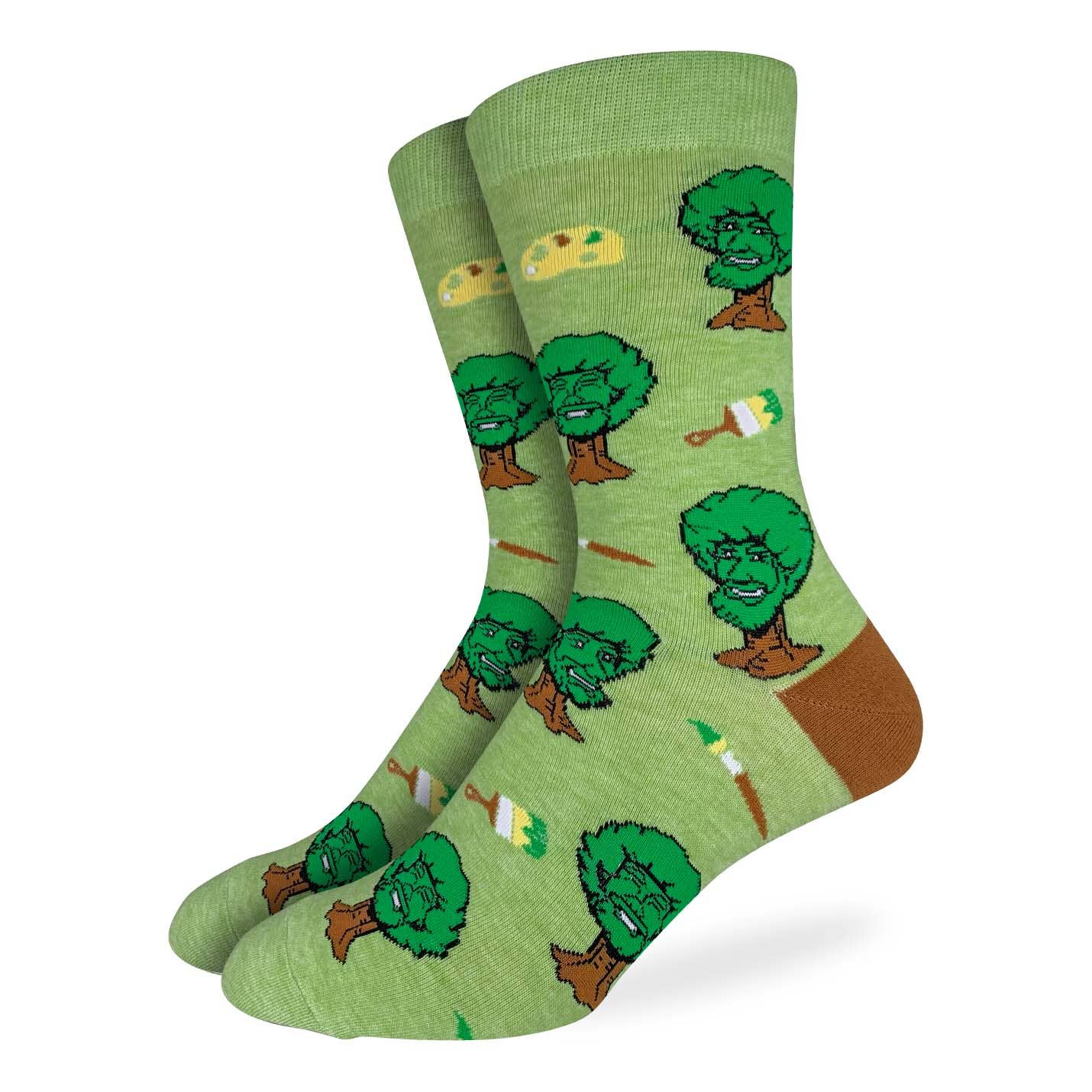 Good Luck Sock - Men's Bob Ross Happy Trees Socks