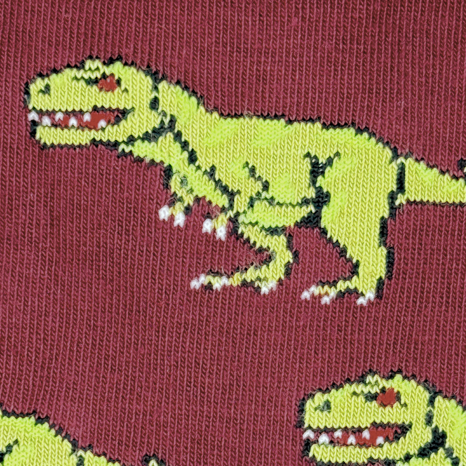 Friday Sock Co. - Men's Dino Face & Side Mid-Calf Socks - Fun Gift for Him