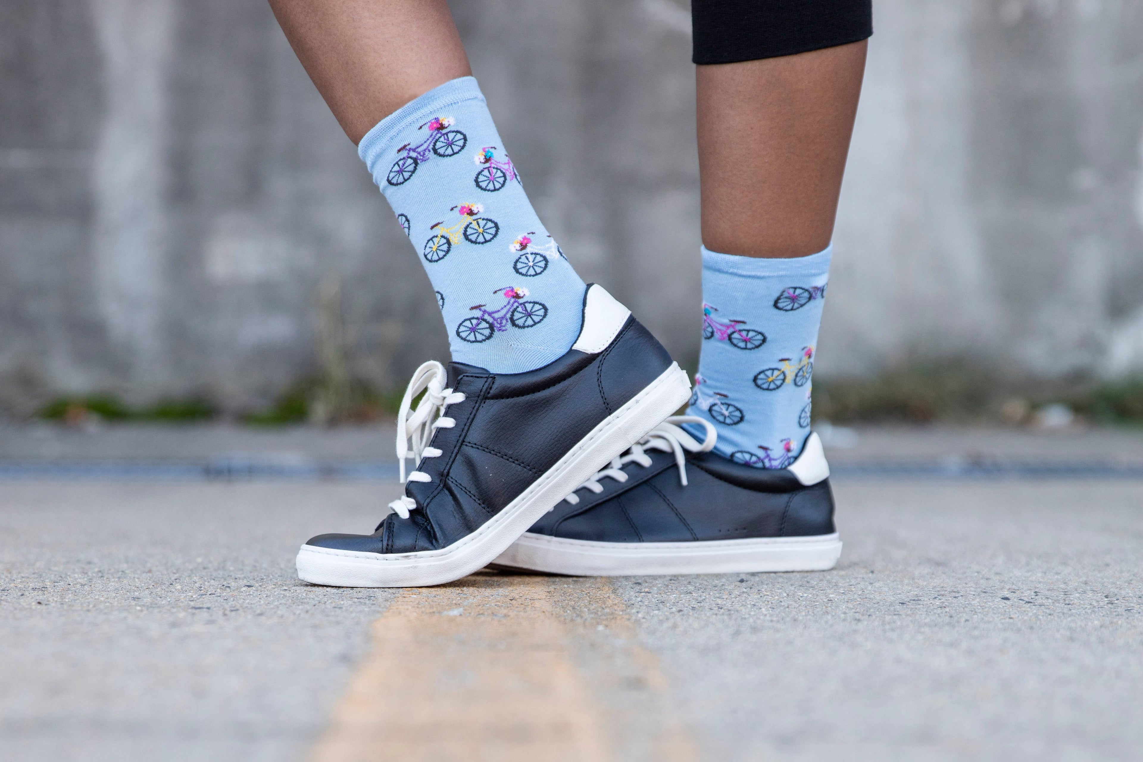 MeMoi - Women's - Time to Ride Bicycles Bamboo Crew Socks