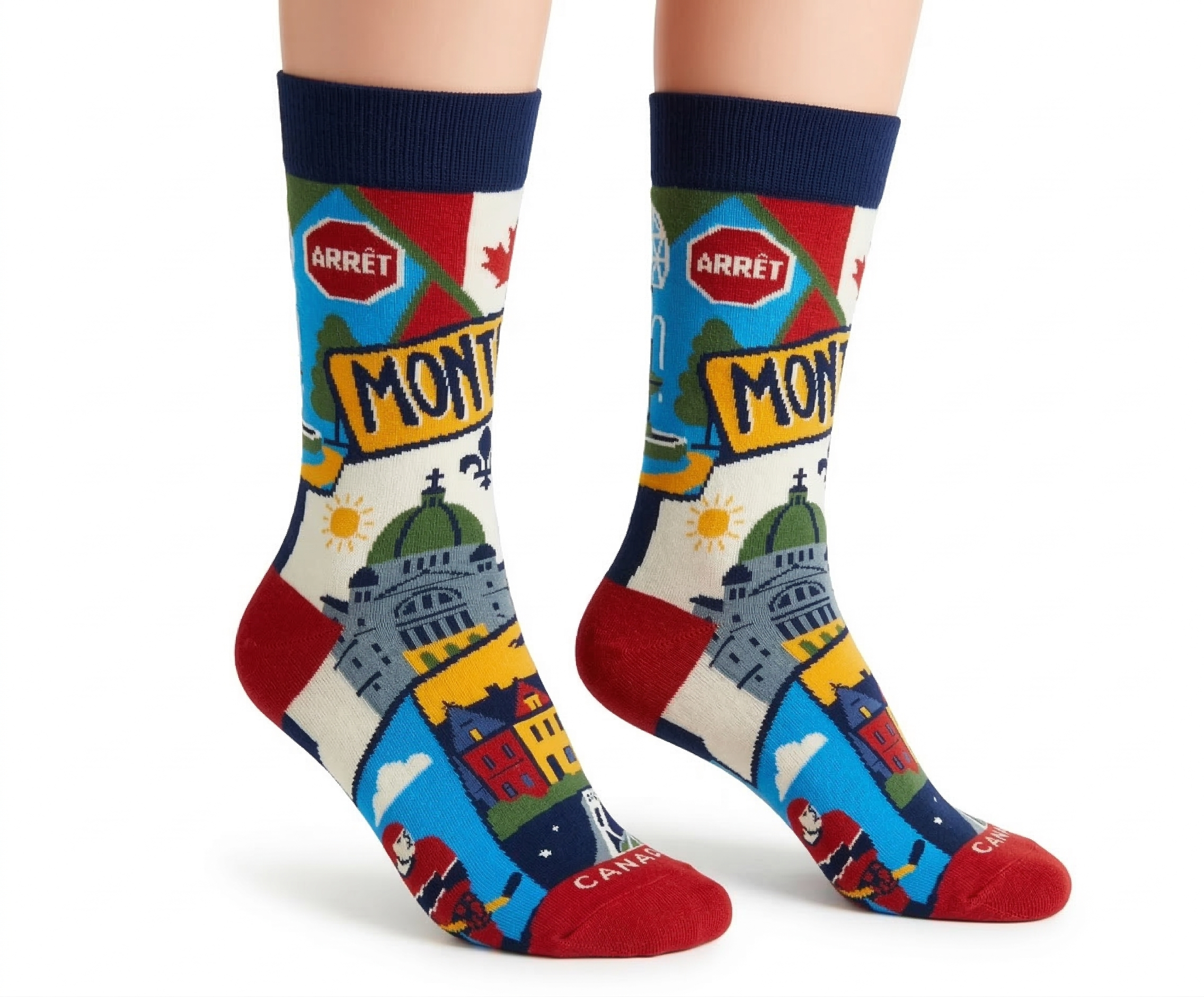 Northern Icons Canada - Montreal City Graphic Crew Socks