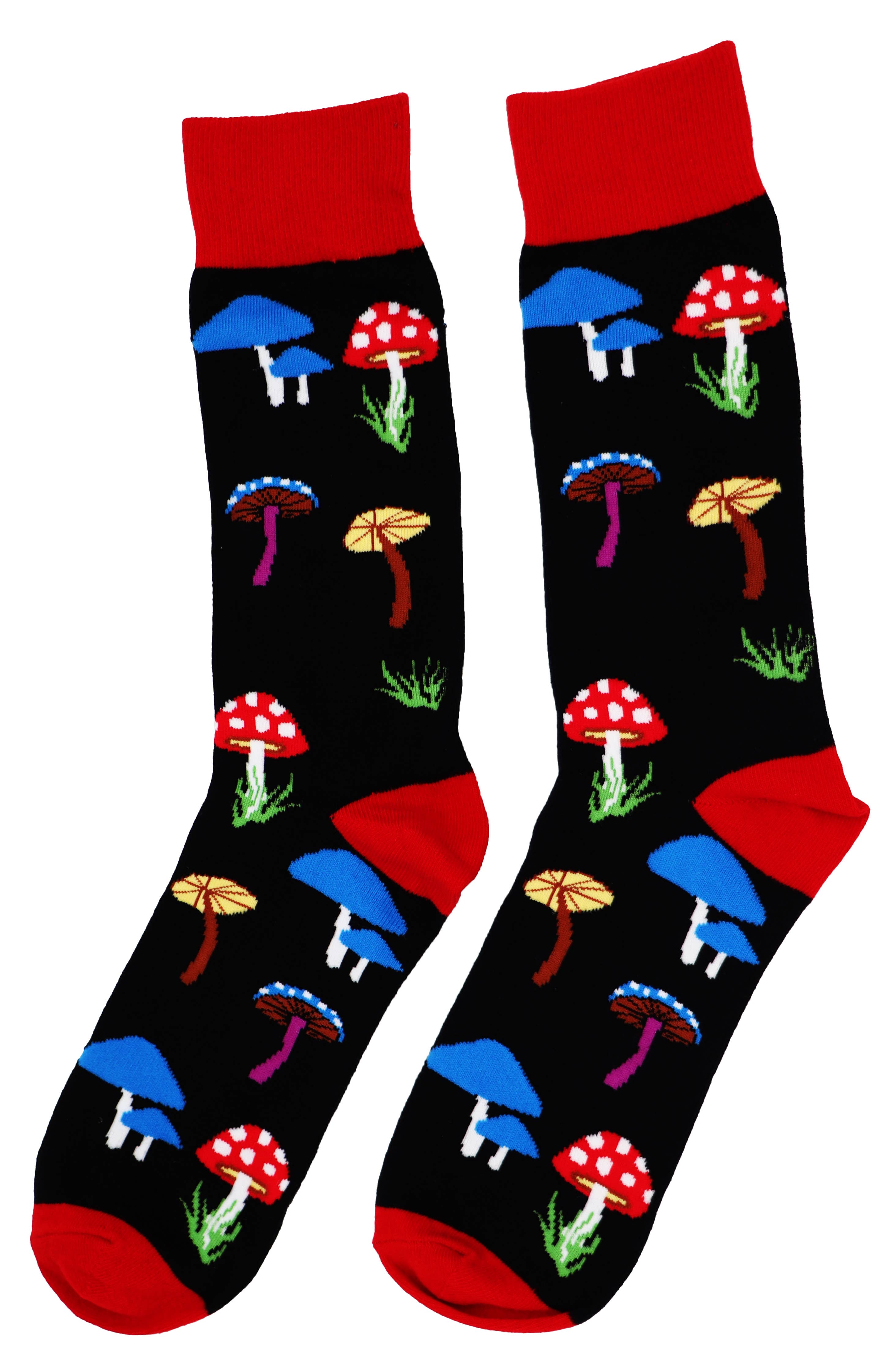 SoXcellent - Mushrooms Magic Unisex Crew Novelty Funny Socks