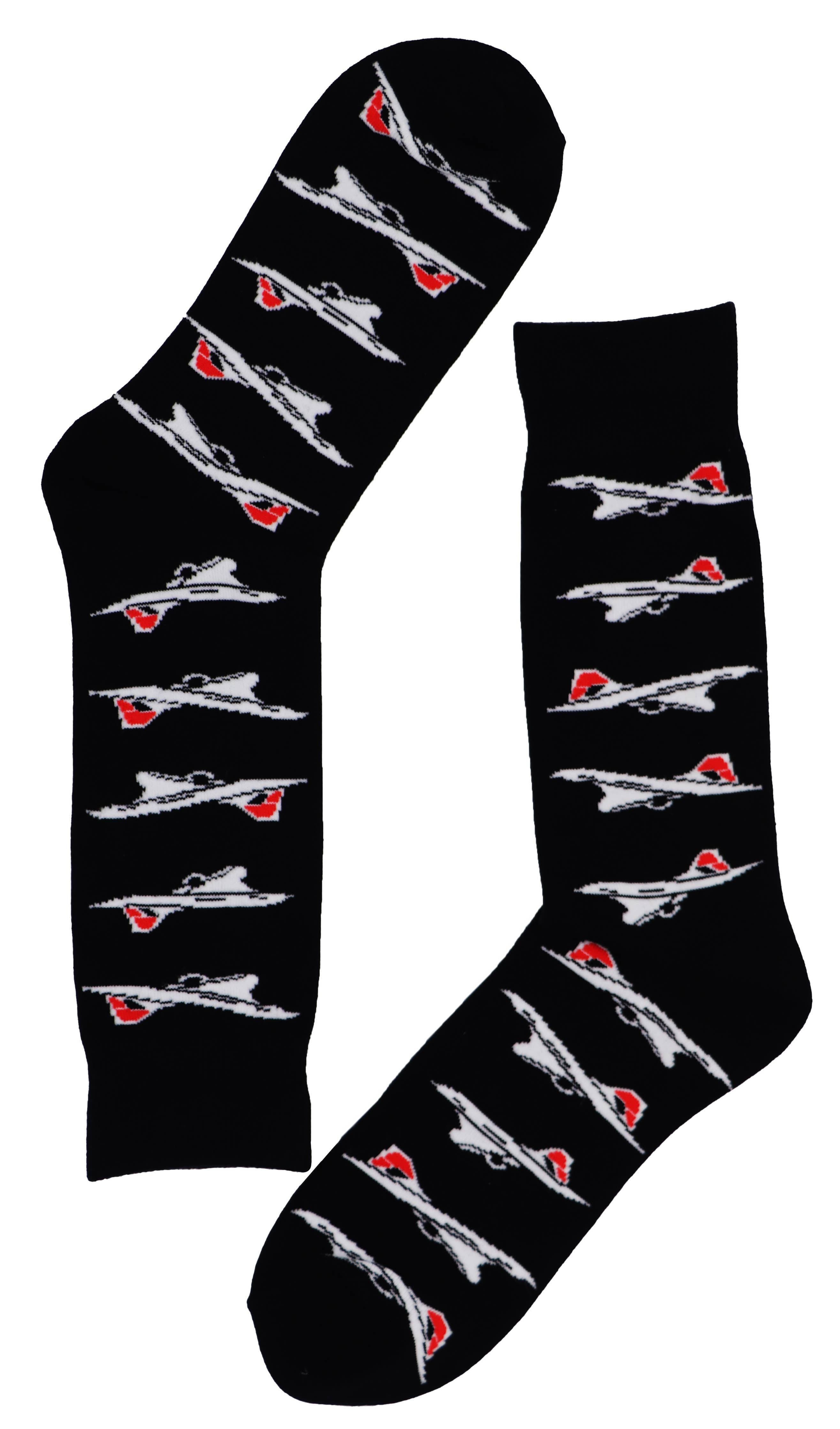 SoXcellent - Concorde Planes Unisex Crew Novelty Funny Socks