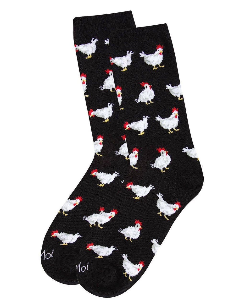 MeMoi - Women's - Chickens - Bamboo Crew Socks