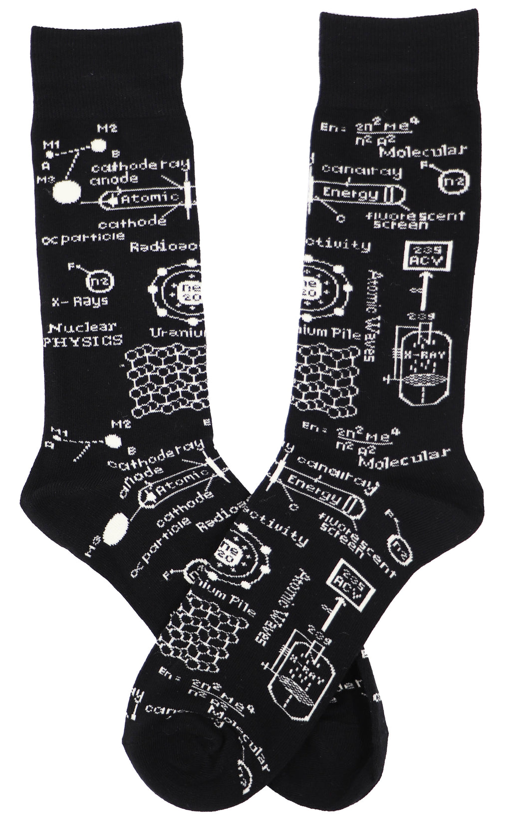 SoXcellent - Physics Black Formula Unisex Fun Crew Novelty Socks - M