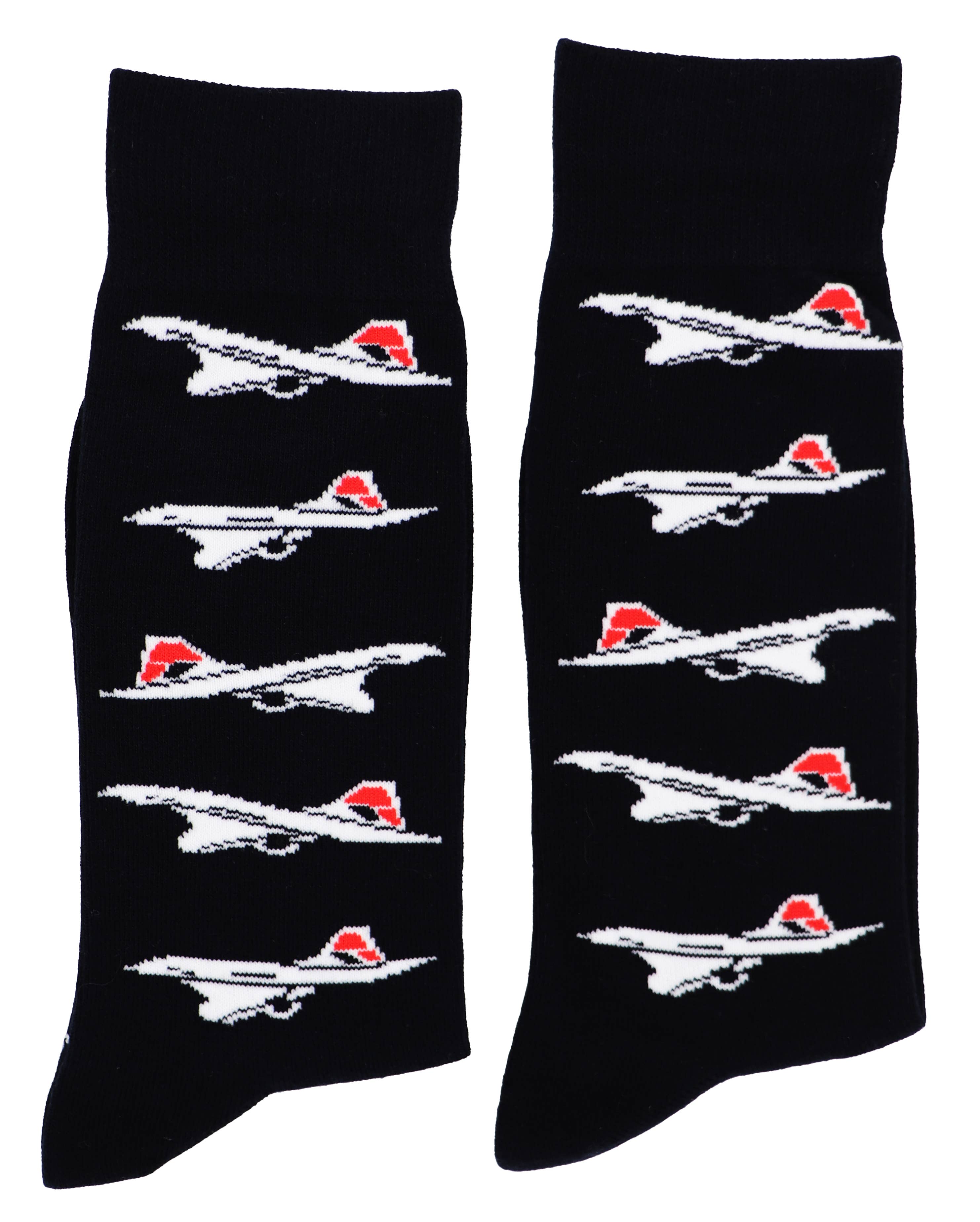 SoXcellent - Concorde Planes Unisex Crew Novelty Funny Socks