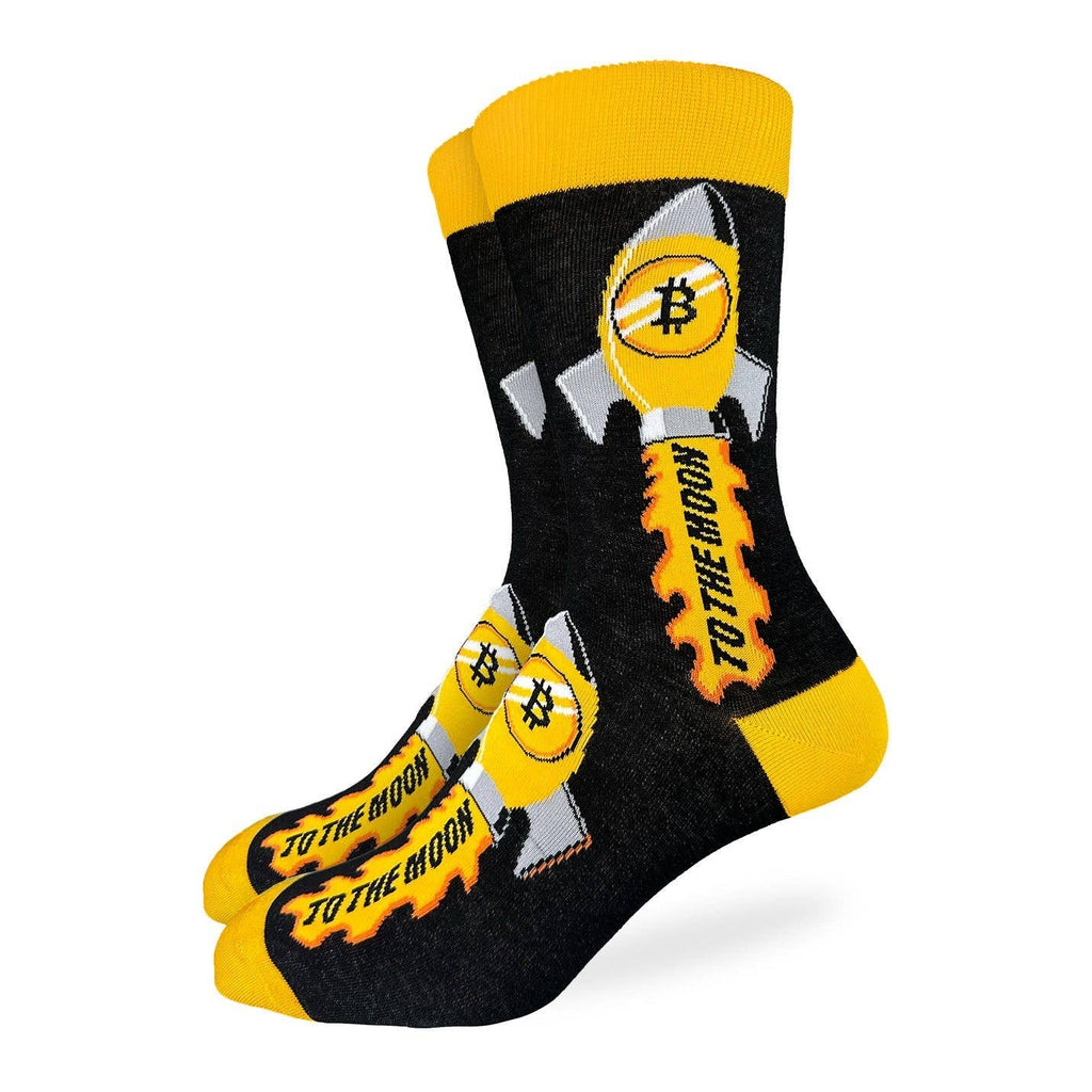 Good Luck Sock - Men's Bitcoin Rocket Socks
