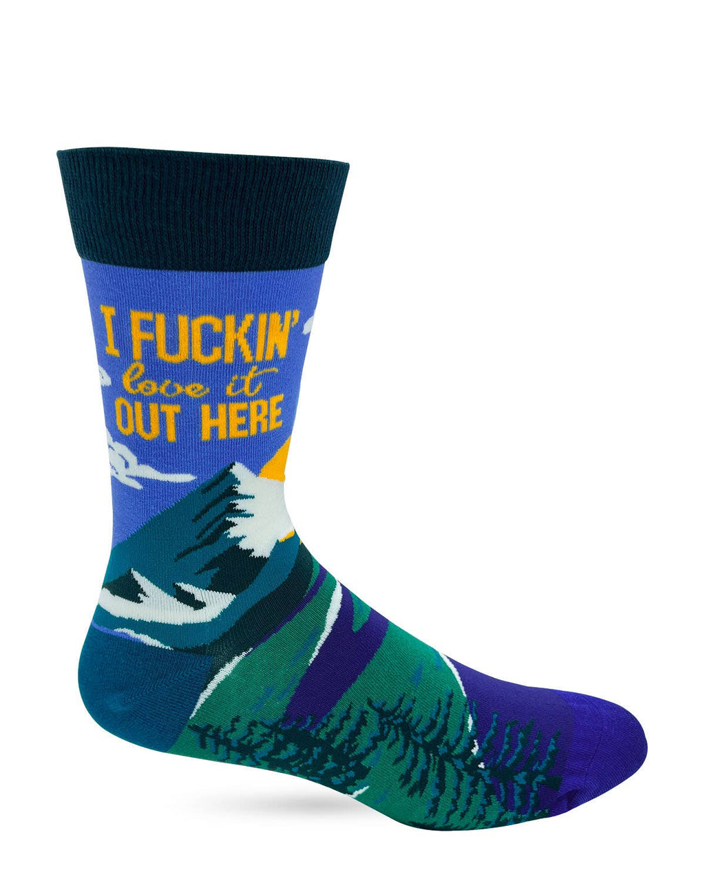 Fabdaz - I Fuckin' Love it Out Here Men's Novelty Crew Socks