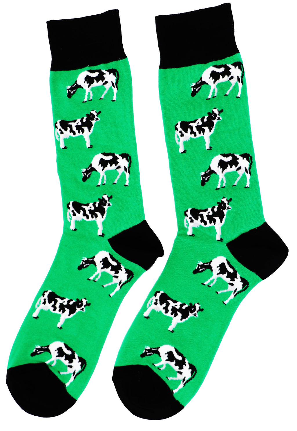 SoXcellent - Cow Animal Unisex Fun Crew Novelty Funny Socks - M