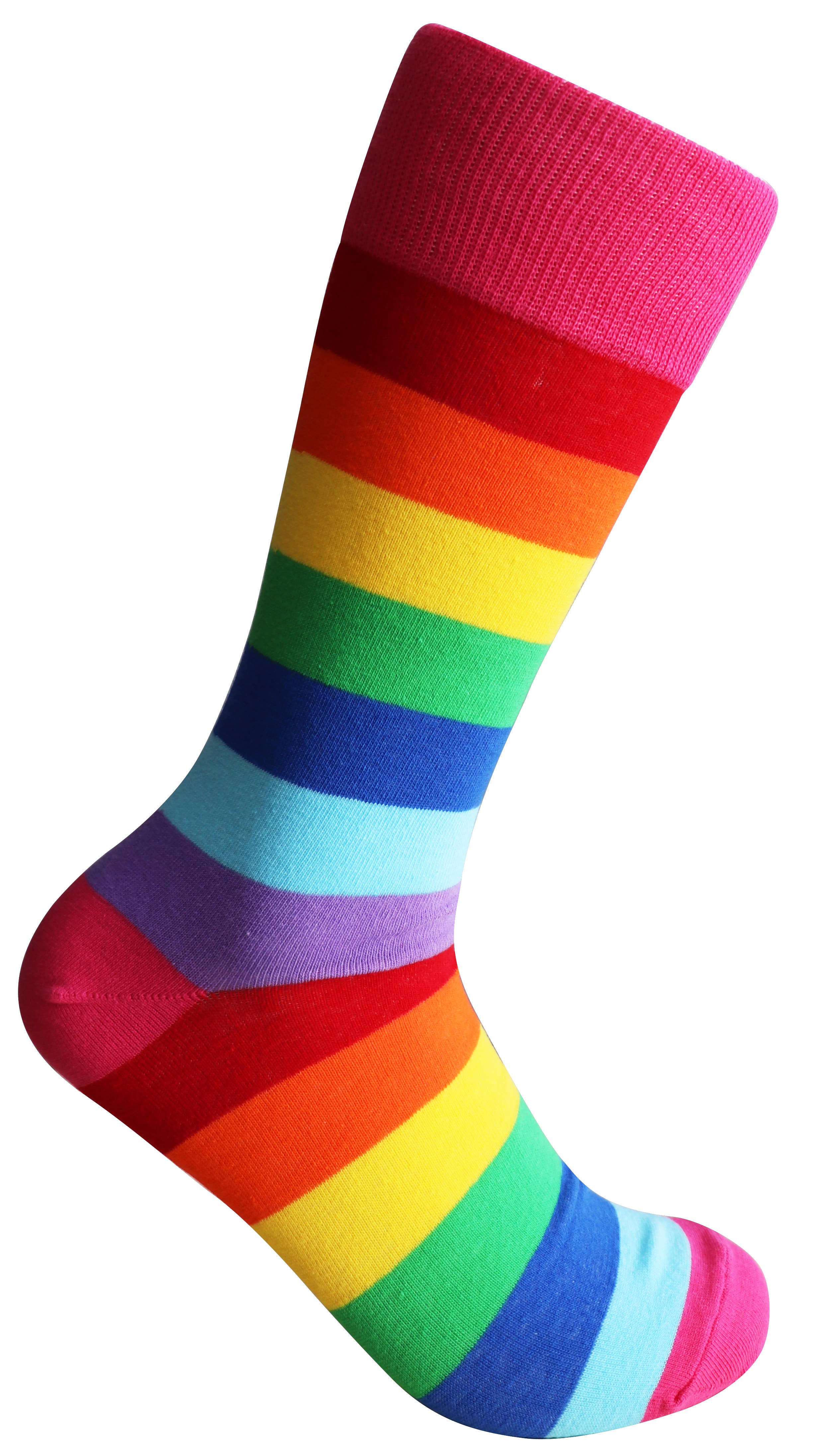 SoXcellent - Rainbow Color Stripes Love Unisex Socks - S