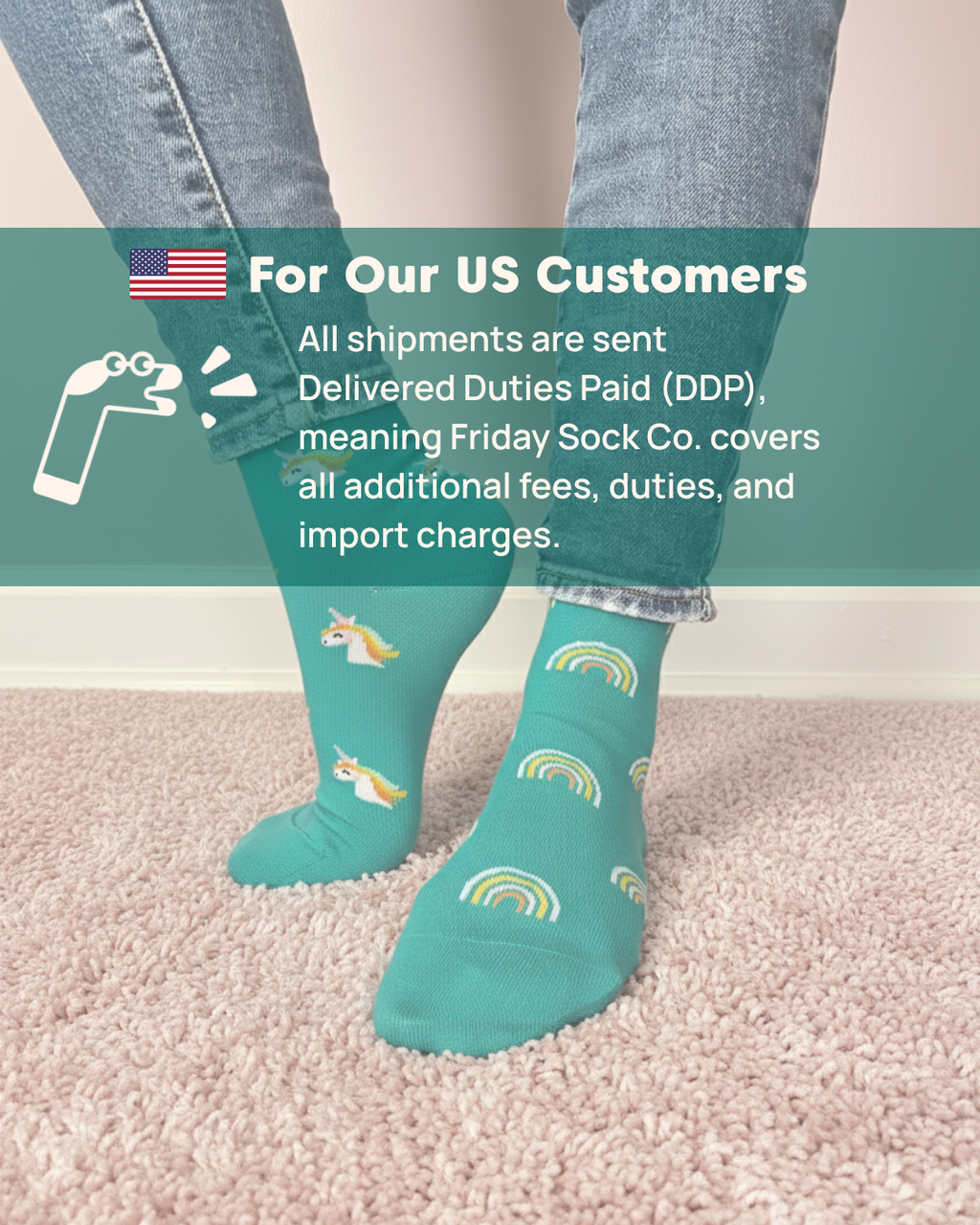 Friday Sock Co. - Women's Jumping Sheep Crew Socks - Colorful & Patterned