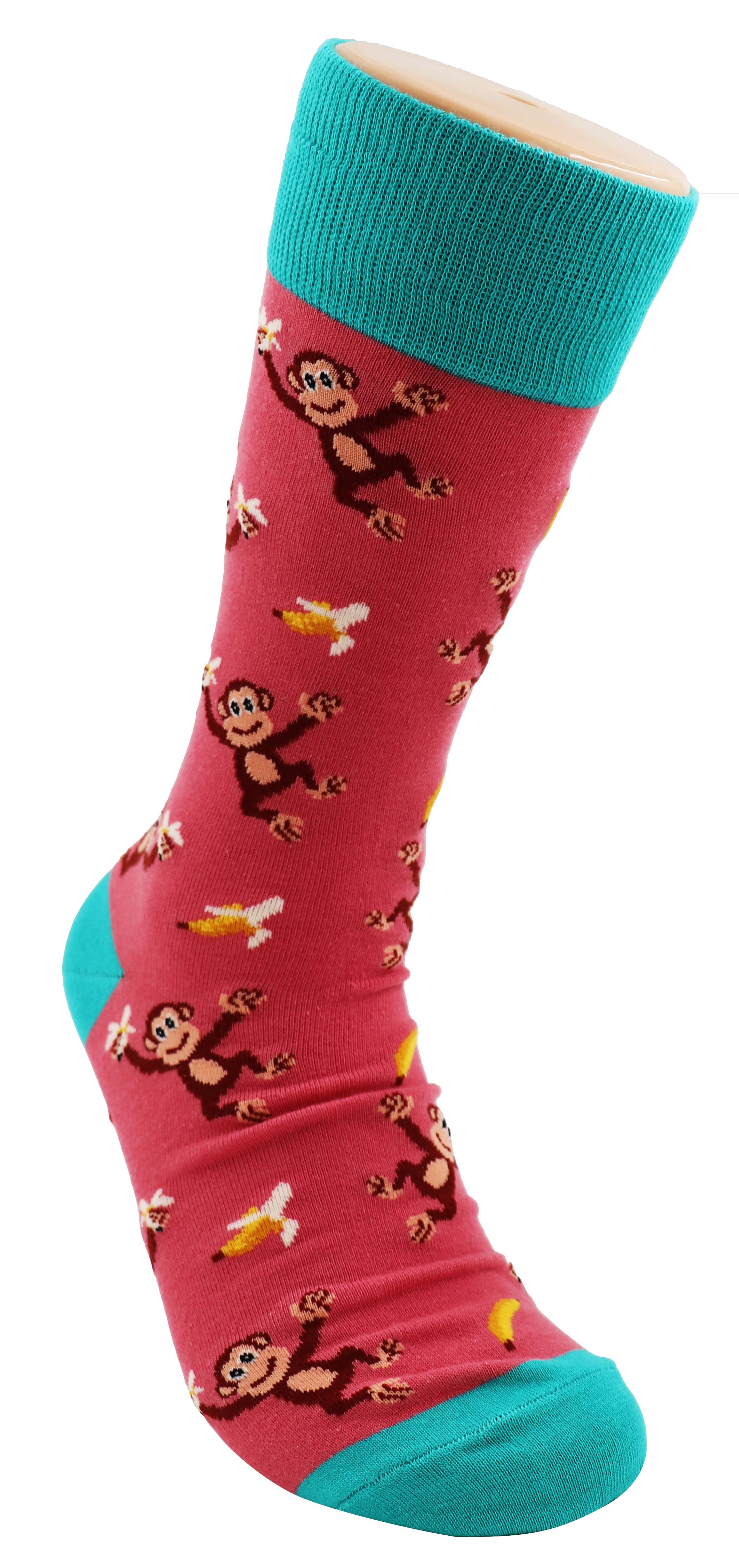 SoXcellent - Monkey Banana Unisex Fun Crew Novelty Funny Socks