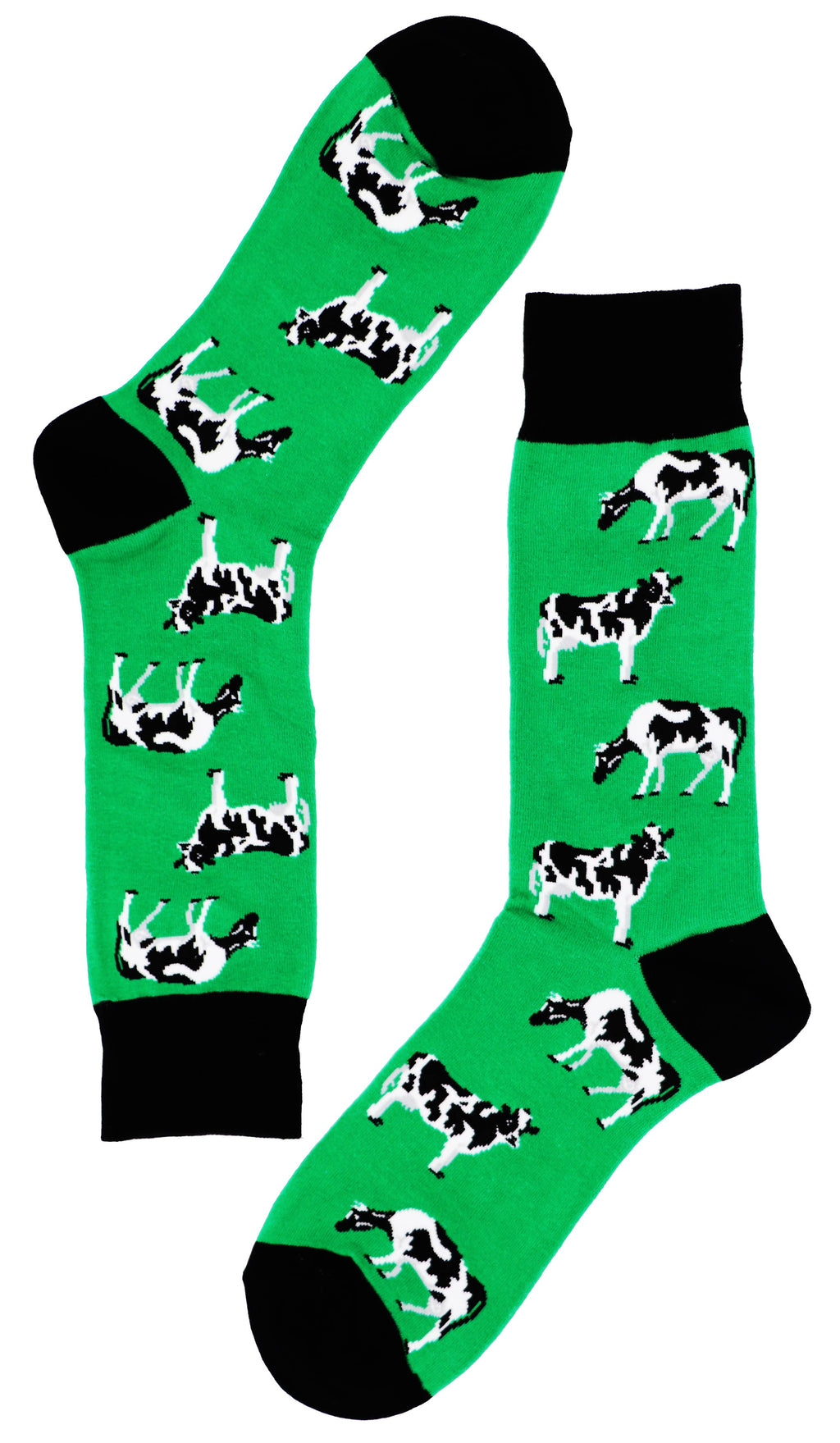 SoXcellent - Cow Animal Unisex Fun Crew Novelty Funny Socks - M